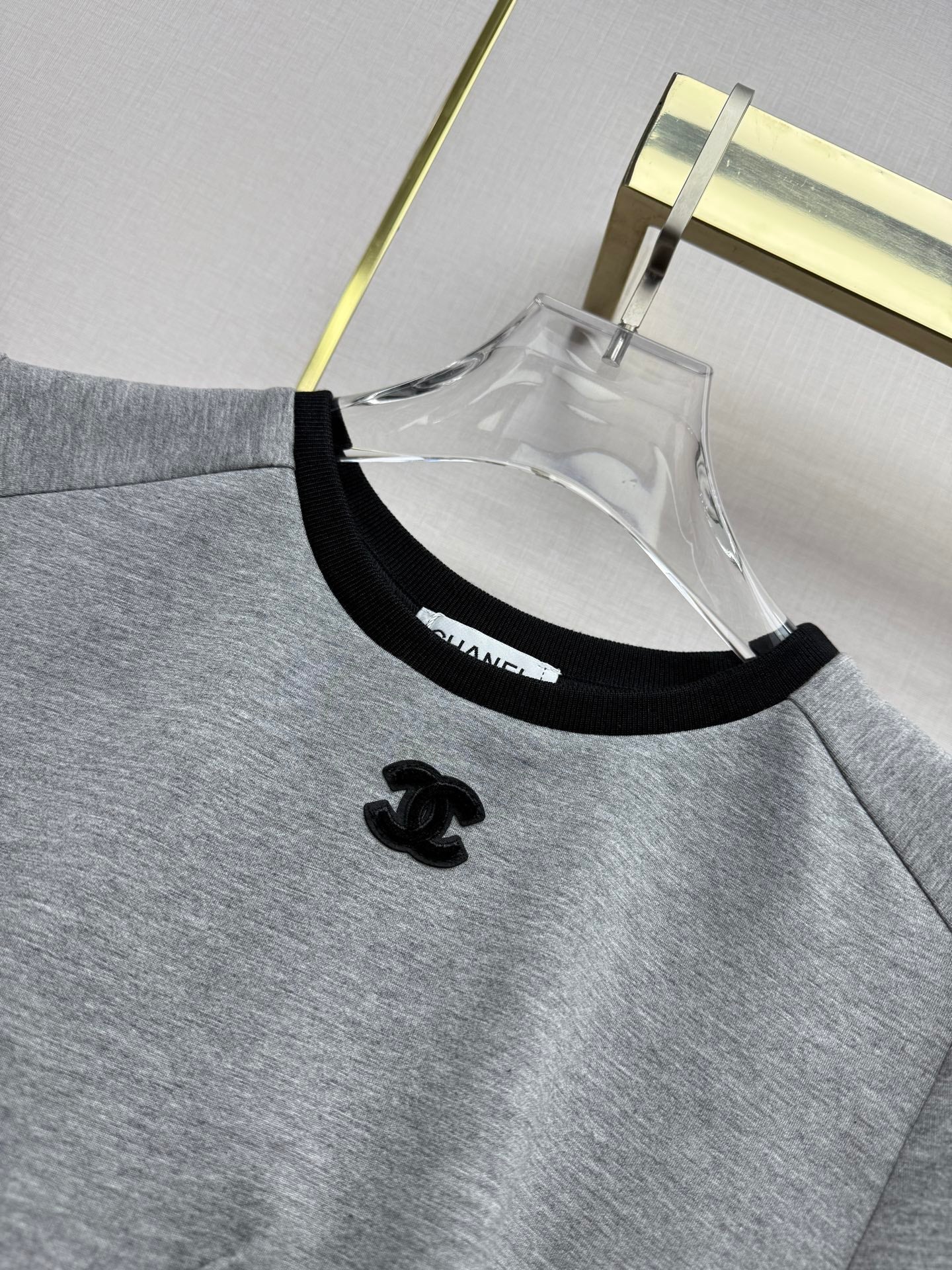 Chanel 2026 T-shirt with Skirt Set Gray Cotton 354770