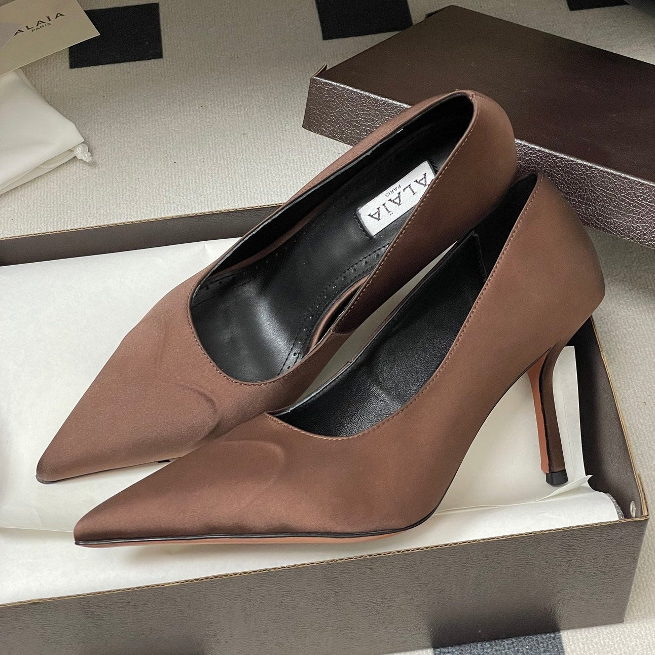 Alaia 2026 Pumps 90mm Silk Satin 777405