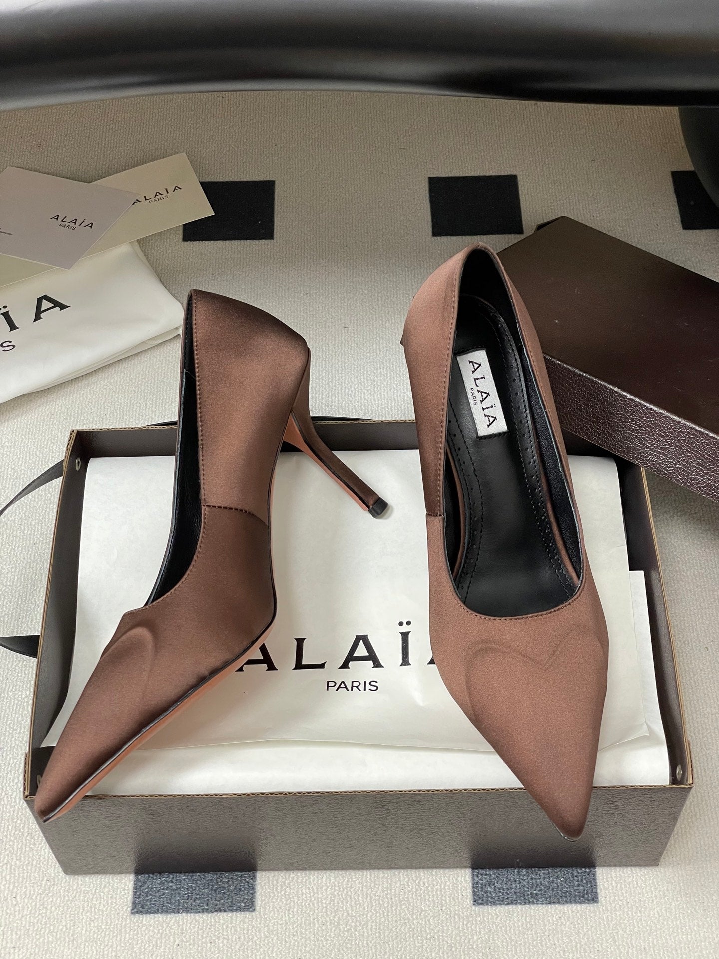 Alaia 2026 Pumps 90mm Silk Satin 777405