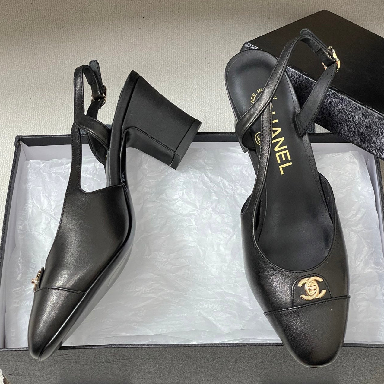 Chanel 25 Slingback 50mm Lambskin