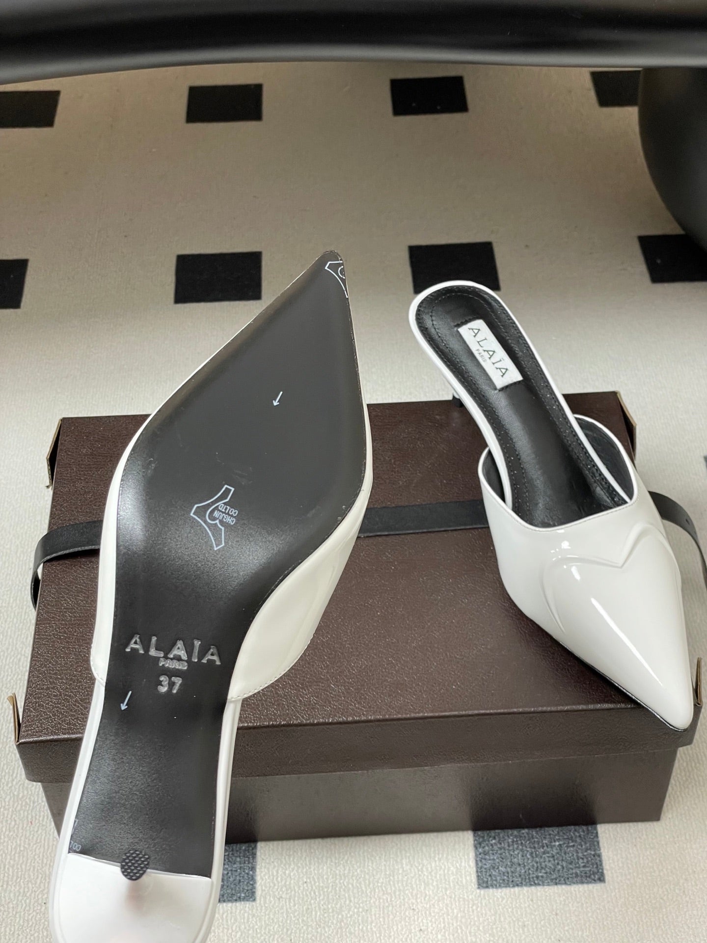 Alaia 2026 Mules 65mm Patent Leather 777413