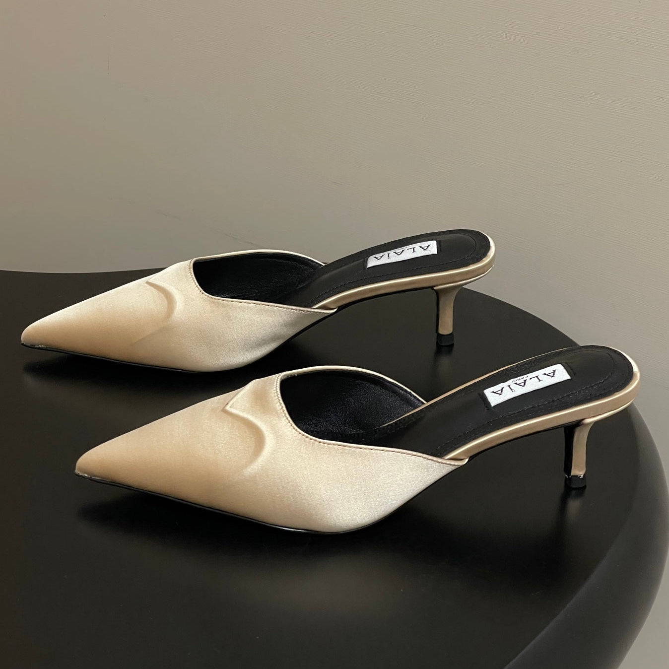 Alaia 2026 Mules 65mm Silk Satin 777415