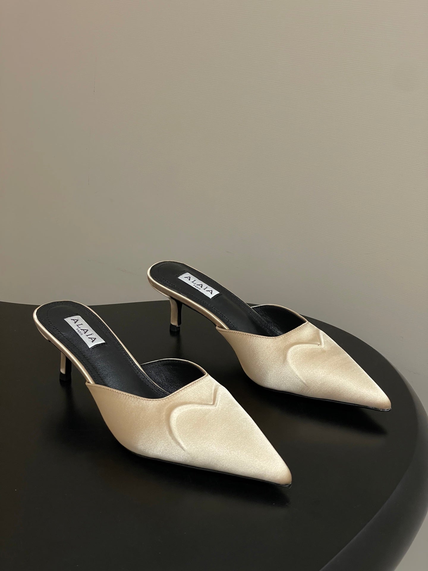 Alaia 2026 Mules 65mm Silk Satin 777415