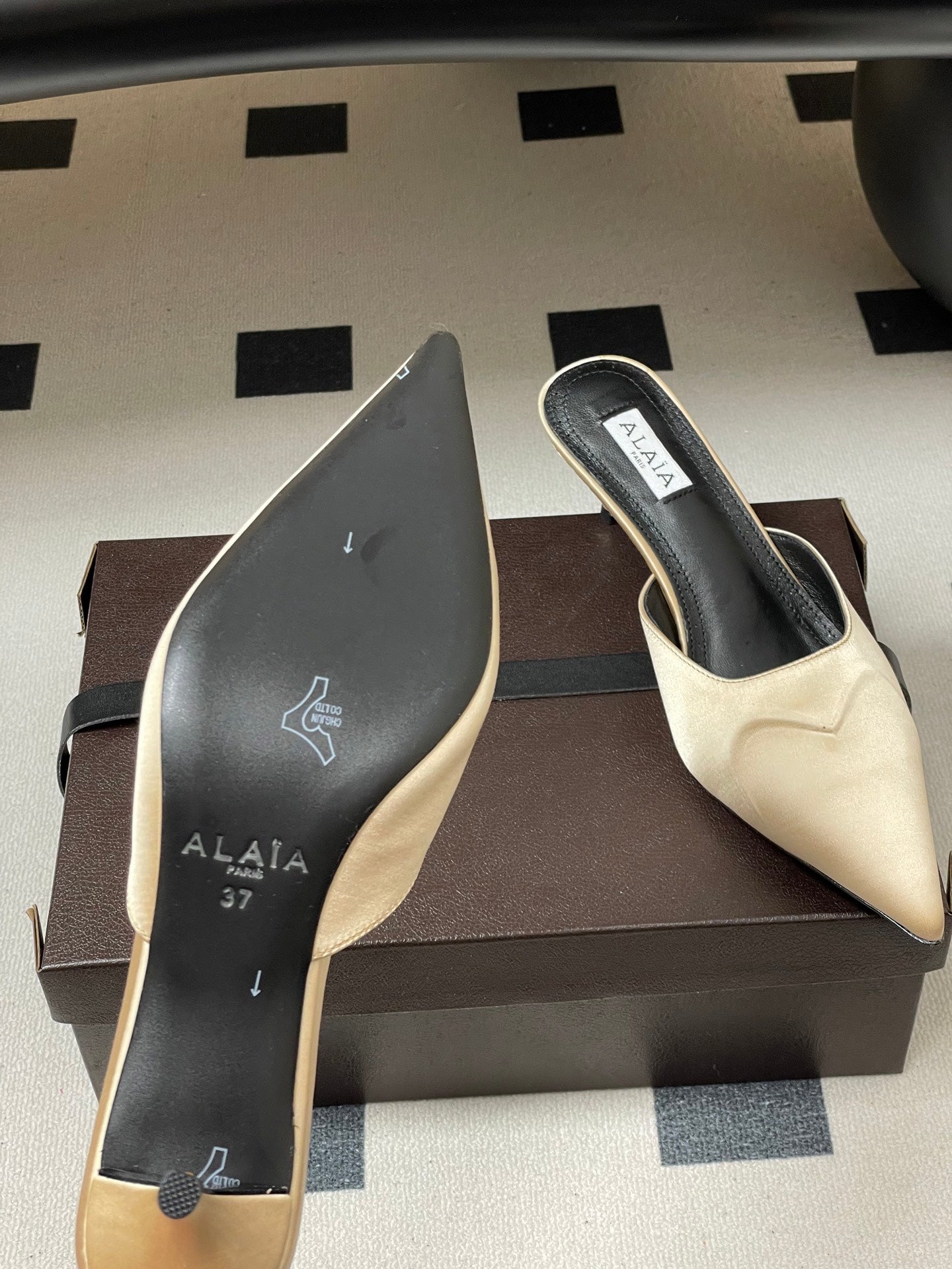 Alaia 2026 Mules 65mm Silk Satin 777415