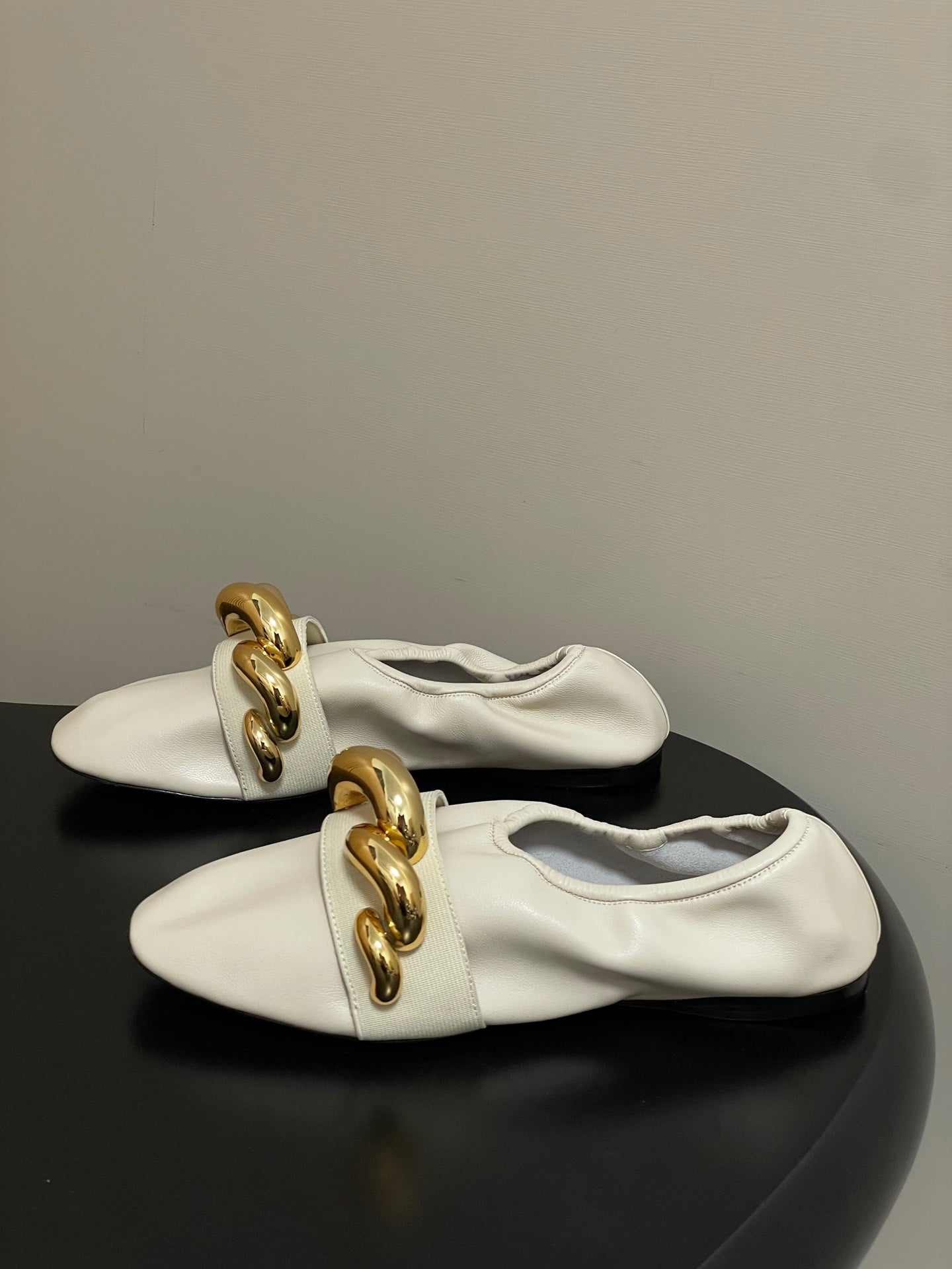 Alaia 2026 Ballet Flats Gold Jewel Lambskin 777389