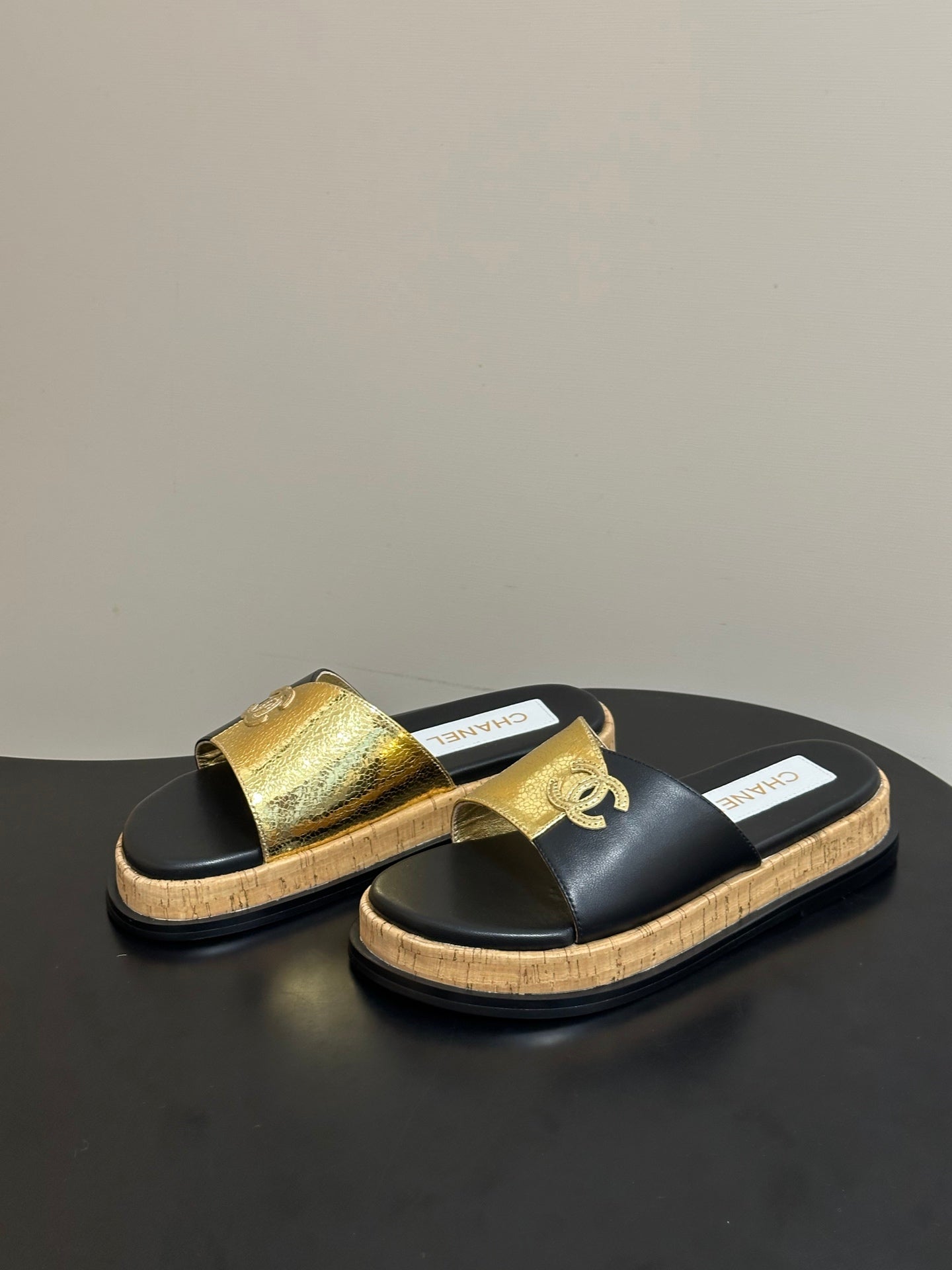 Chanel 2026 Double C Buckle Platform Sandals Sheepskin 834735