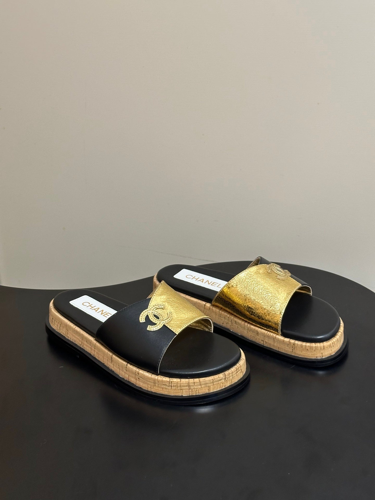 Chanel 2026 Double C Buckle Platform Sandals Sheepskin 834735