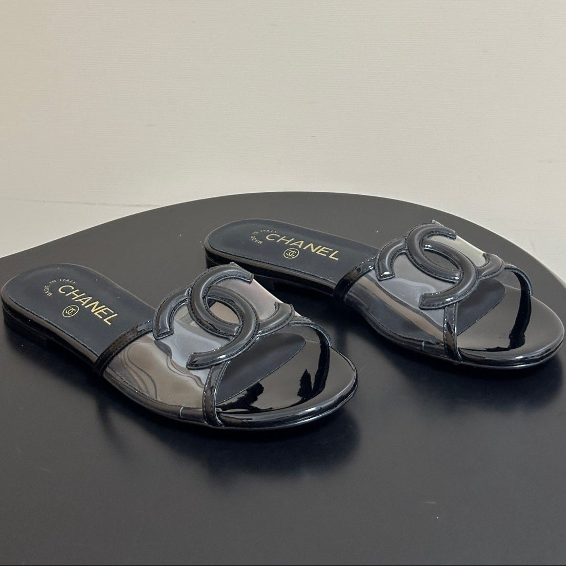 Chanel 2026 Flat Sandals Plastic Sheepskin 834675