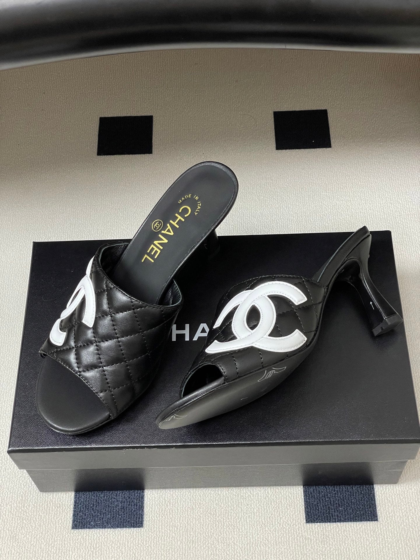 Chanel 2026 High-Heeled Sandals Lambskin Sheepskin 834712