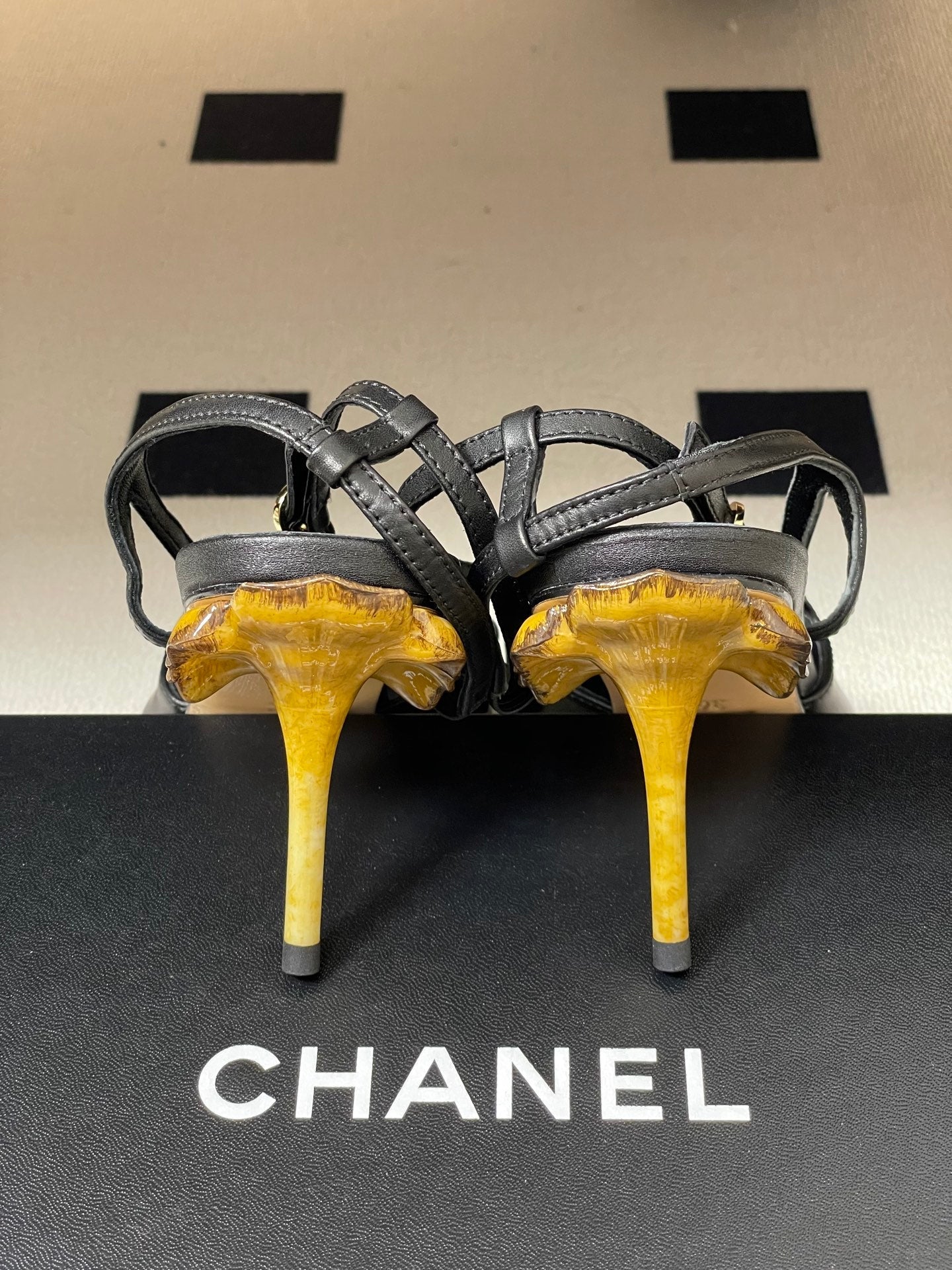 Chanel 2026 Mushroom Heel Sandals Leather Sheepskin 834723