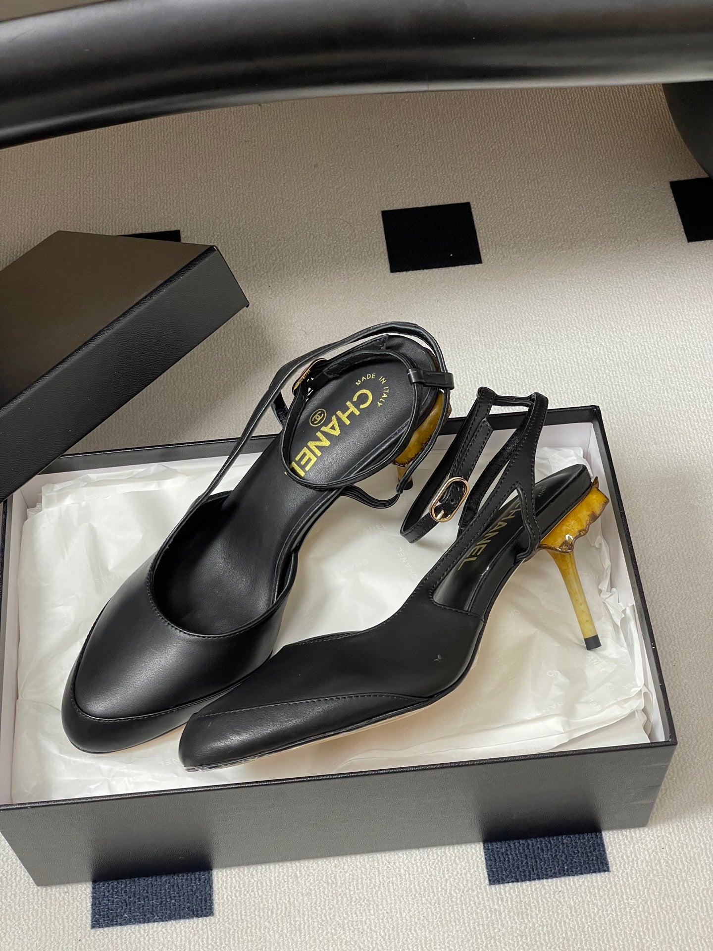 Chanel 2026 Mushroom Heel Sandals Leather Sheepskin 834723