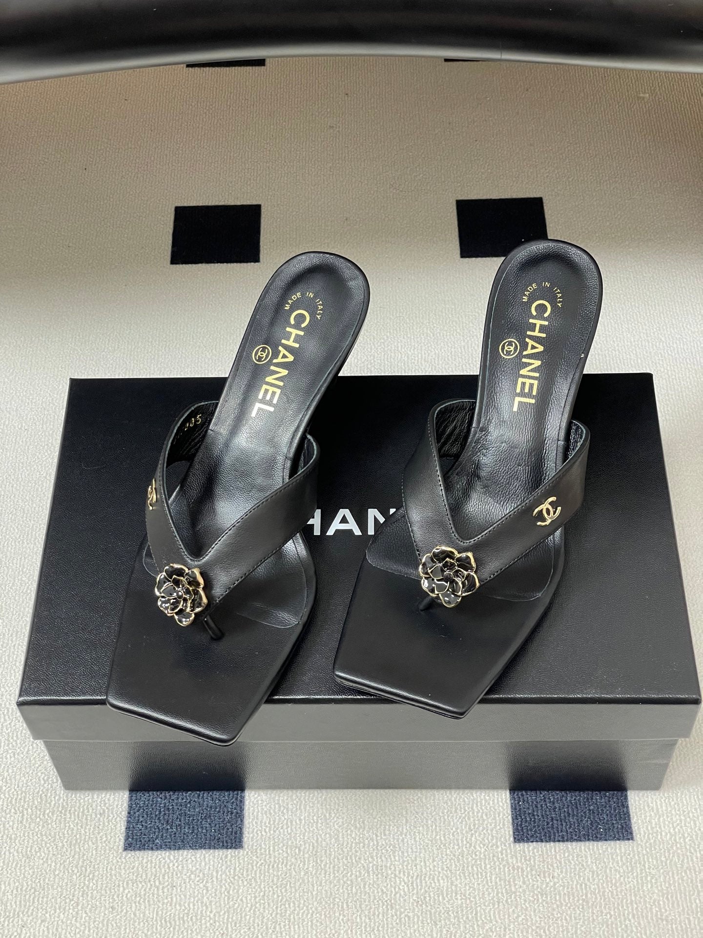 Chanel 2026 Square Toe Slingback Sandals Cowhide Sheepskin 834729