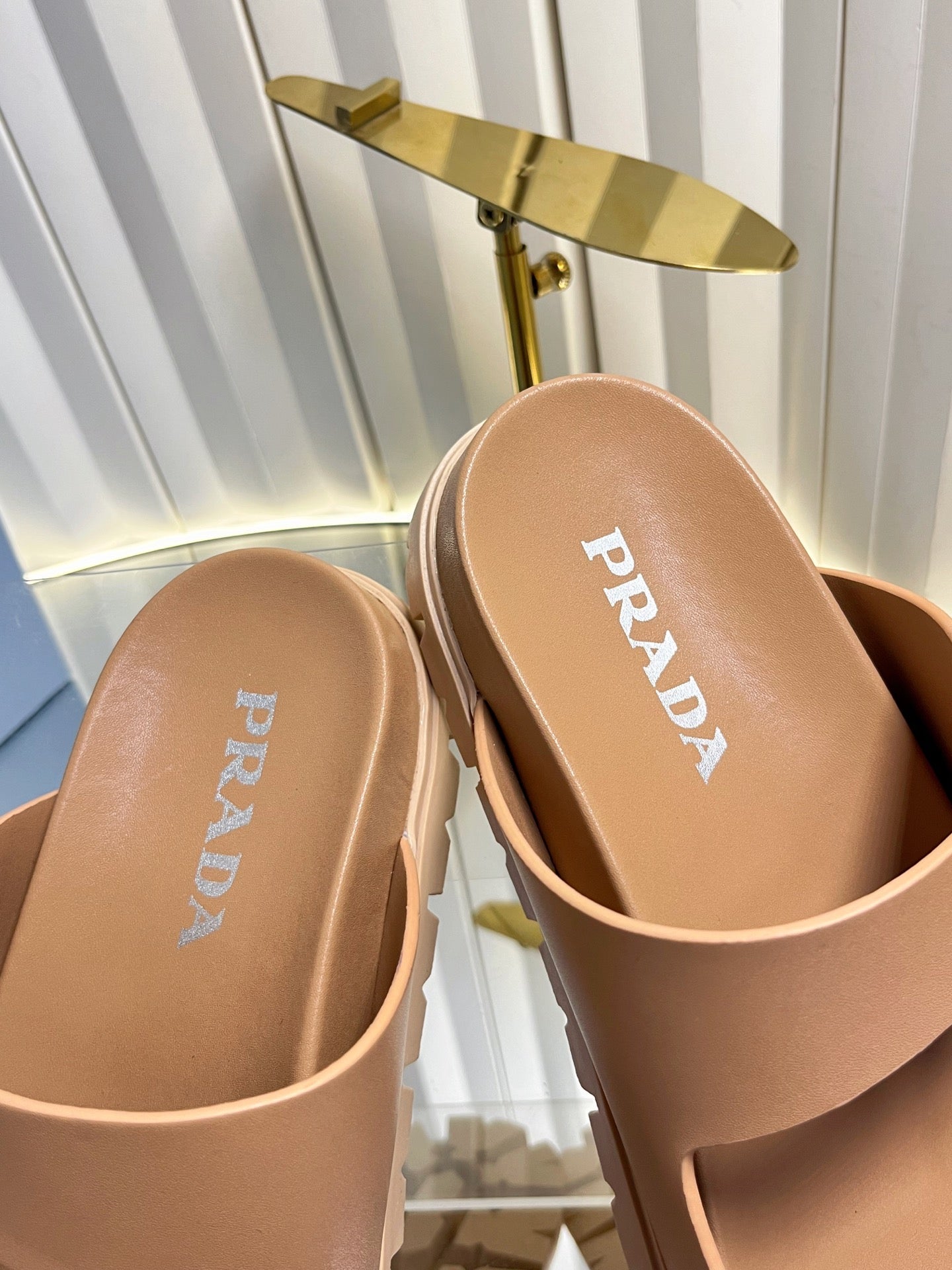 Prada 2026 Slides Slippers Two Straps Rubber 768752