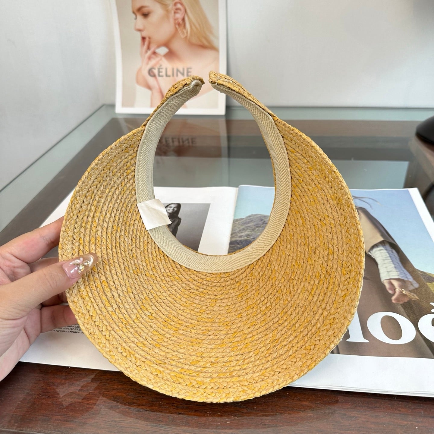 Chanel Visor Hat Raffia 343482