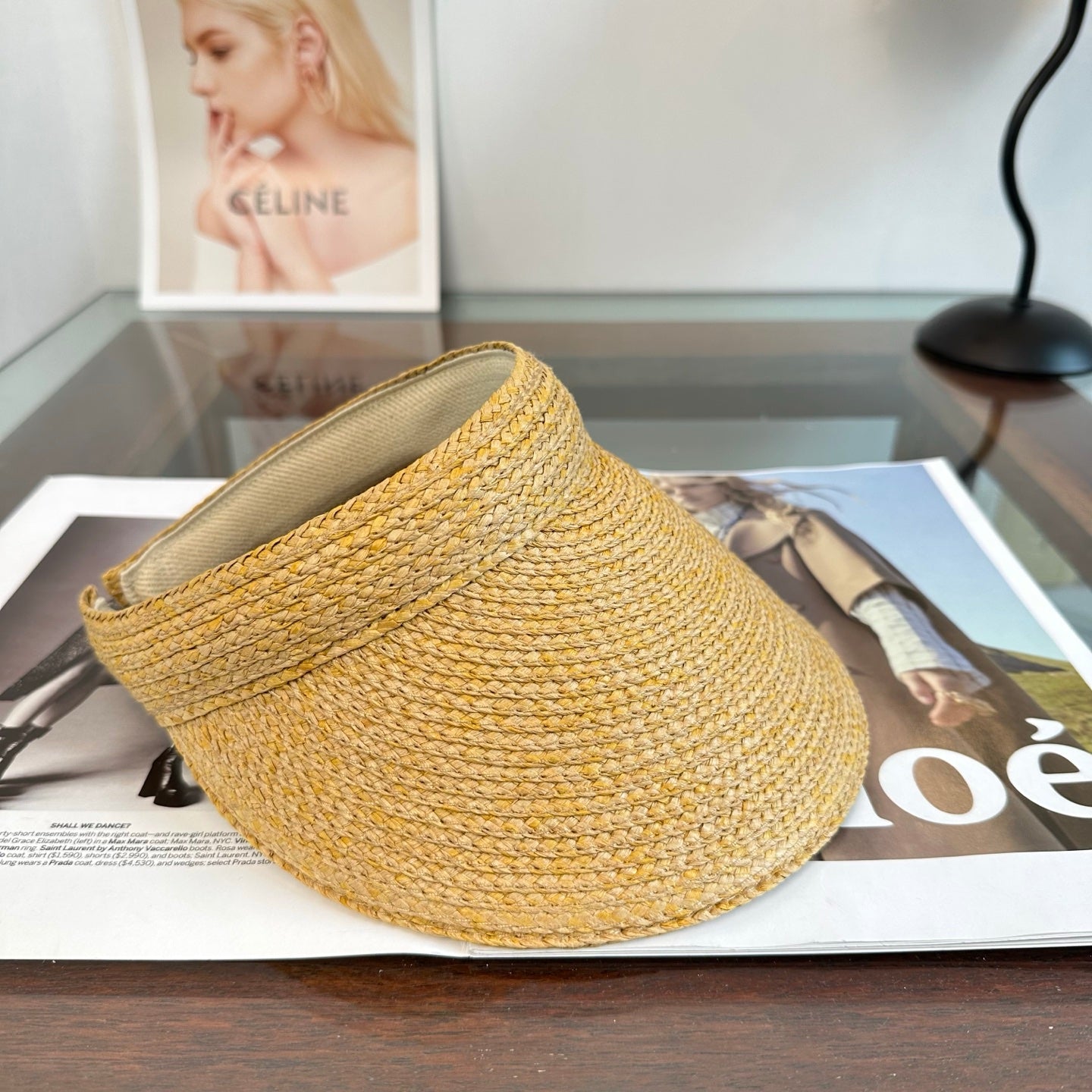 Chanel Visor Hat Raffia 343482