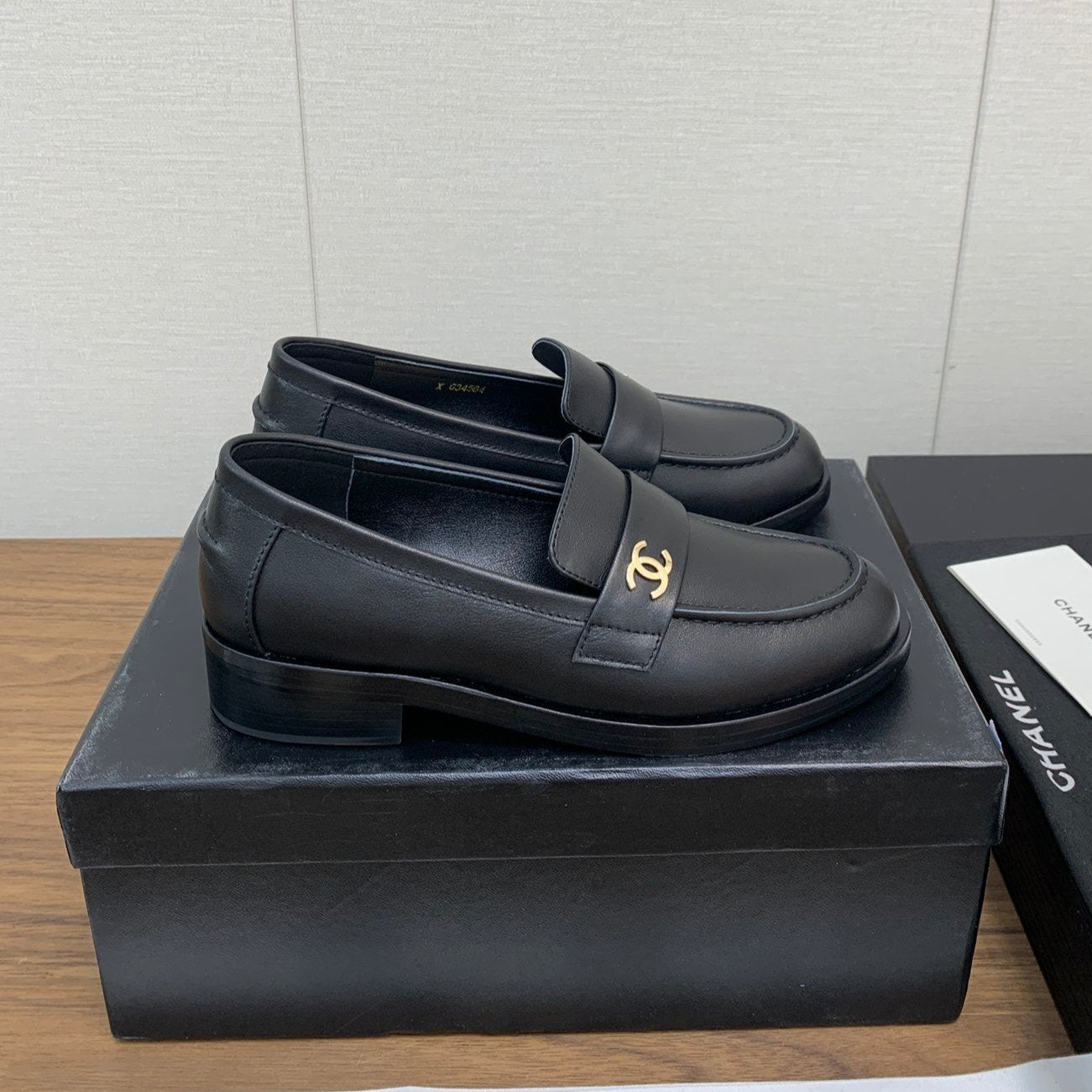 CC Loafers 25mm Black Plain Lambskin