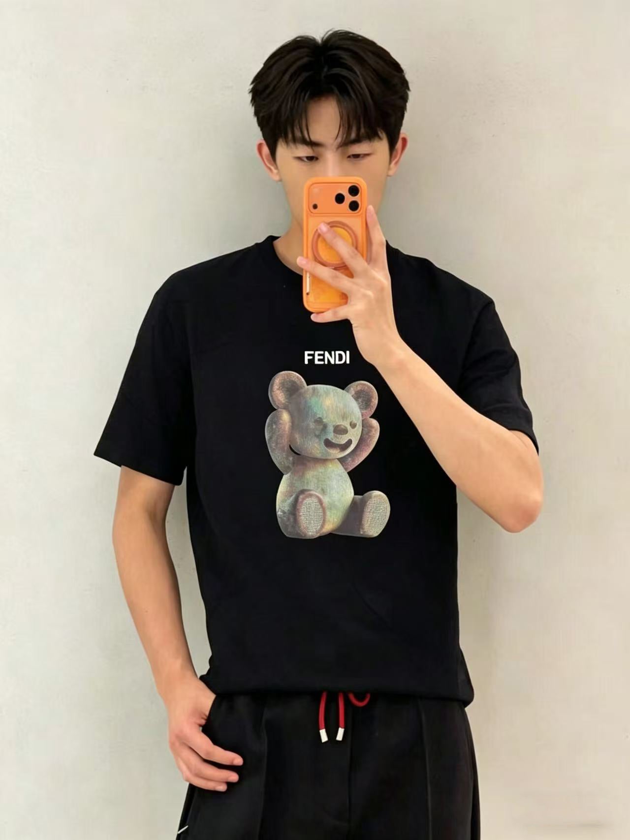 Fendi 2026 Men's Short-Sleeve T-Shirt Cotton 826195