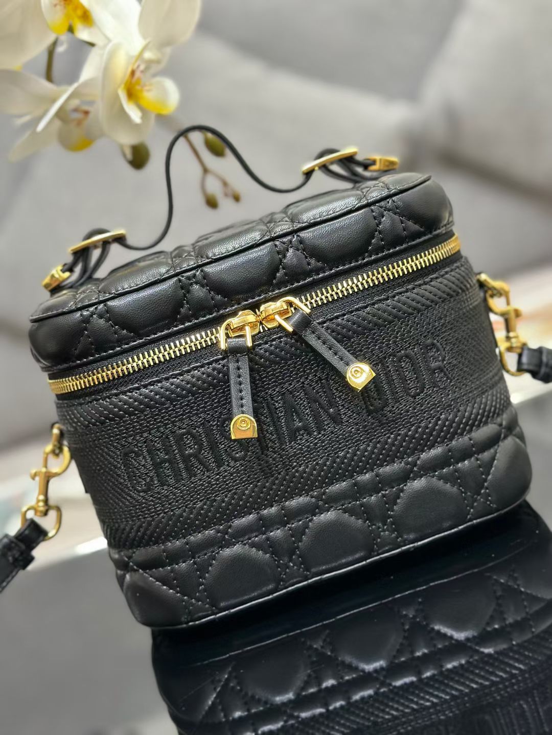 Dior 2026 Vanity Case 18.5cm Lambskin 158275