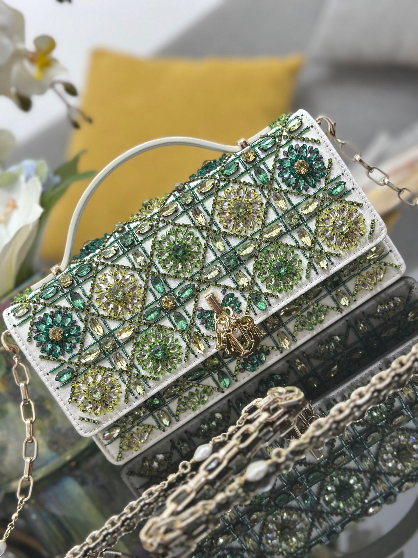 Dior 2026 Beaded My Dior Bag 21cm Leather