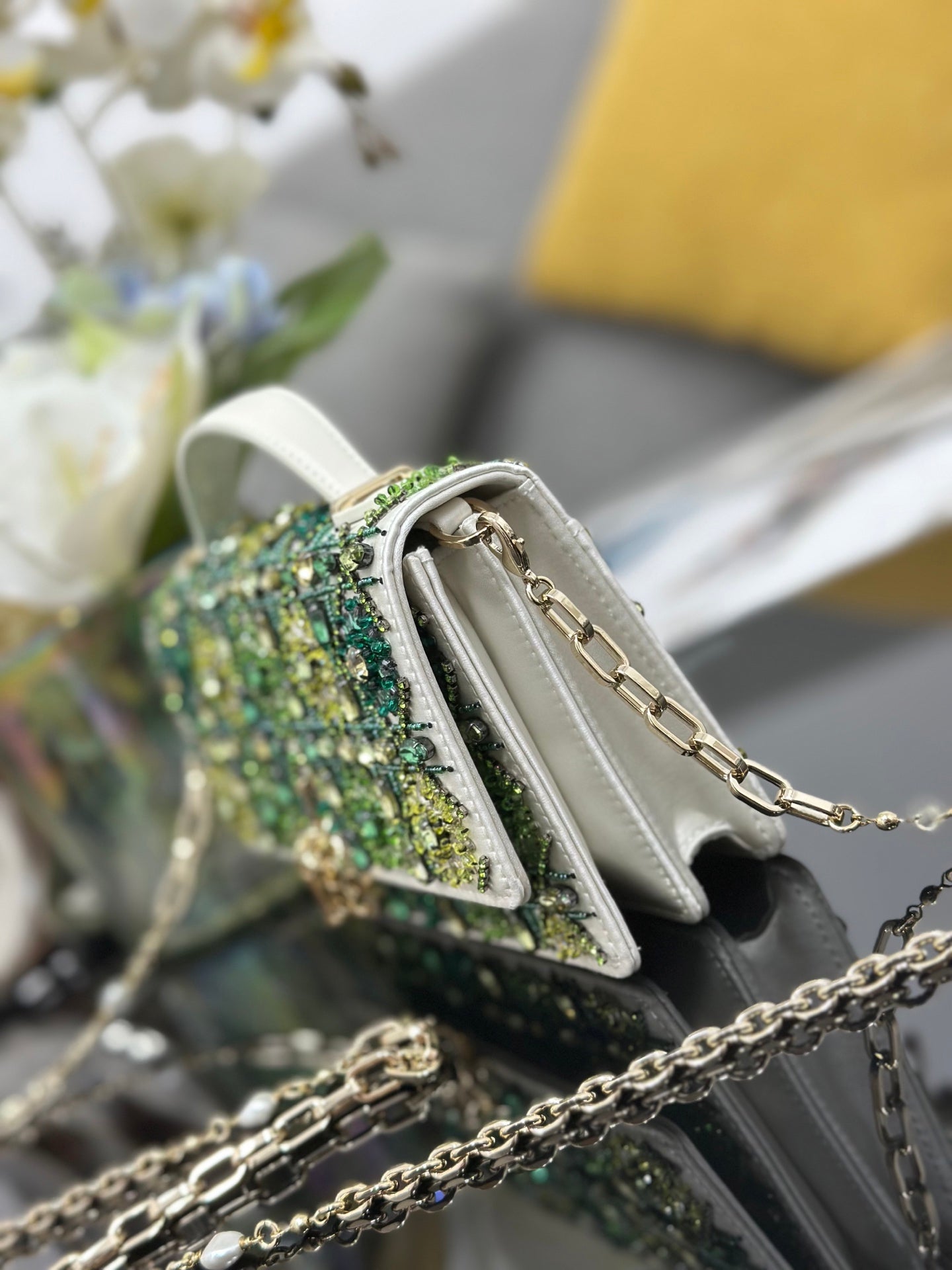Dior 2026 Beaded My Dior Bag 21cm Leather
