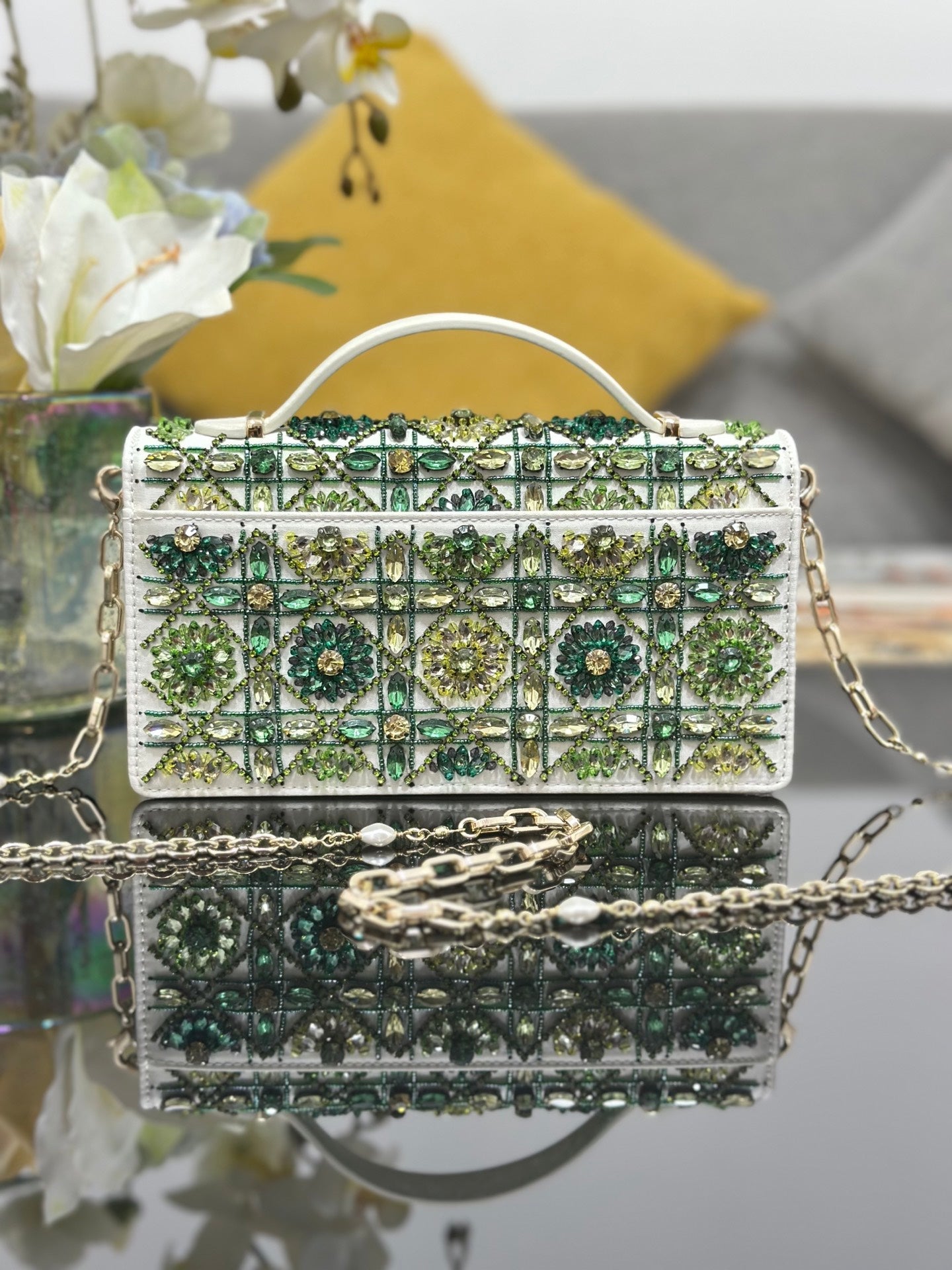 Dior 2026 Beaded My Dior Bag 21cm Leather