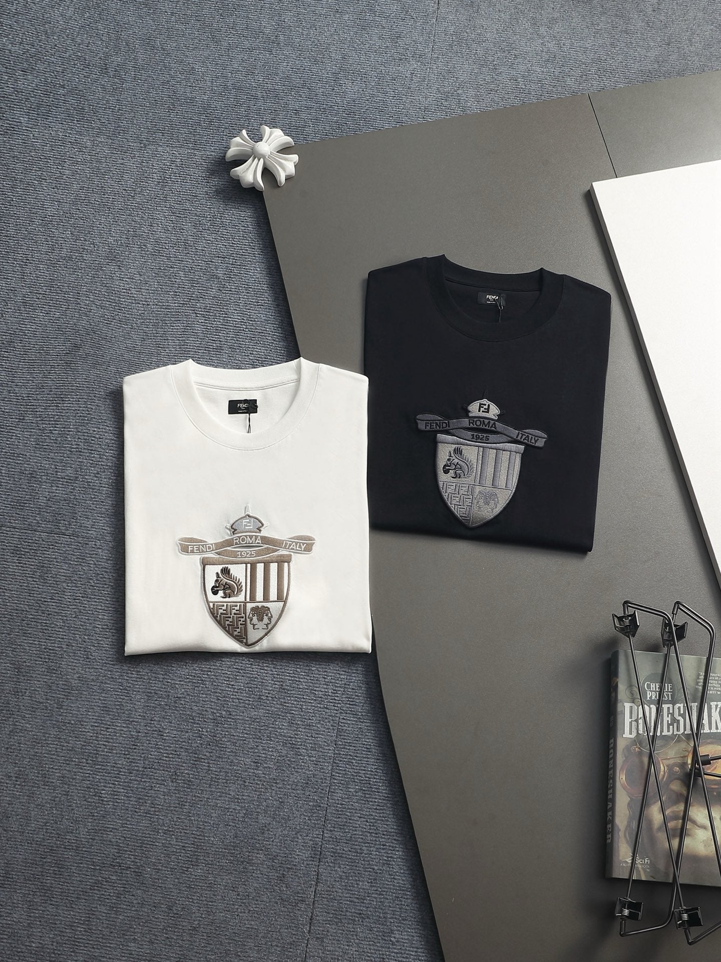 Fendi 2026 Logo Embroidered T-Shirt Cotton 829804