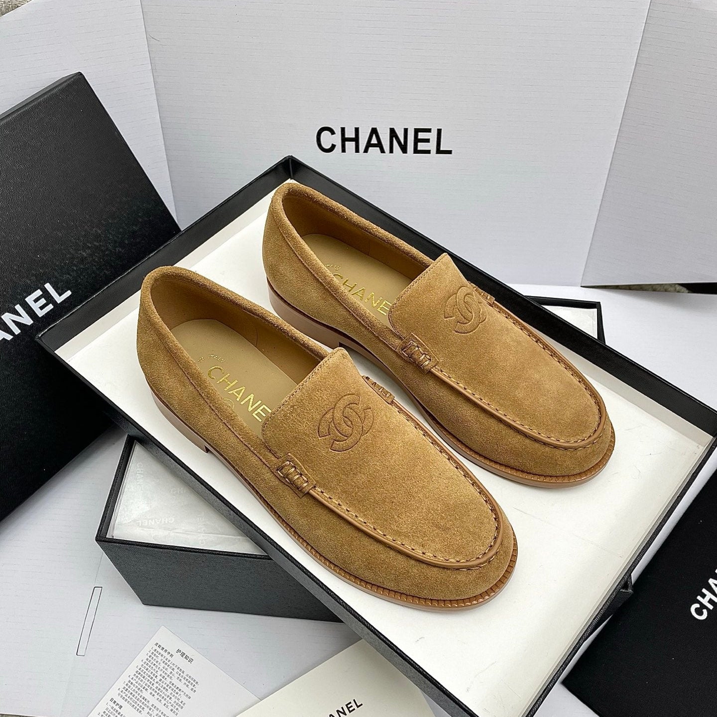 CC 26s Double C Loafers Brown Suede 645308