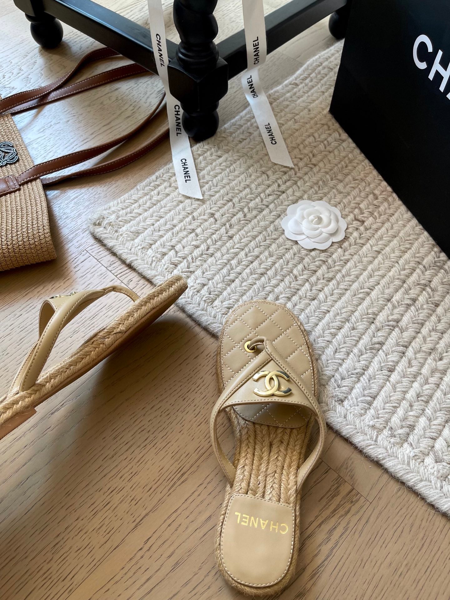 CC 25 Flip Flop Sandals Calfskin Espadrilles
