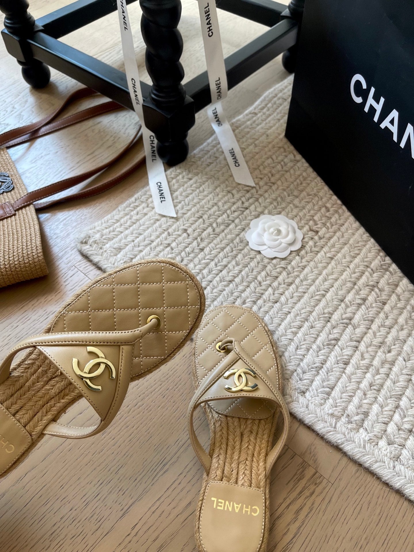 CC 25 Flip Flop Sandals Calfskin Espadrilles