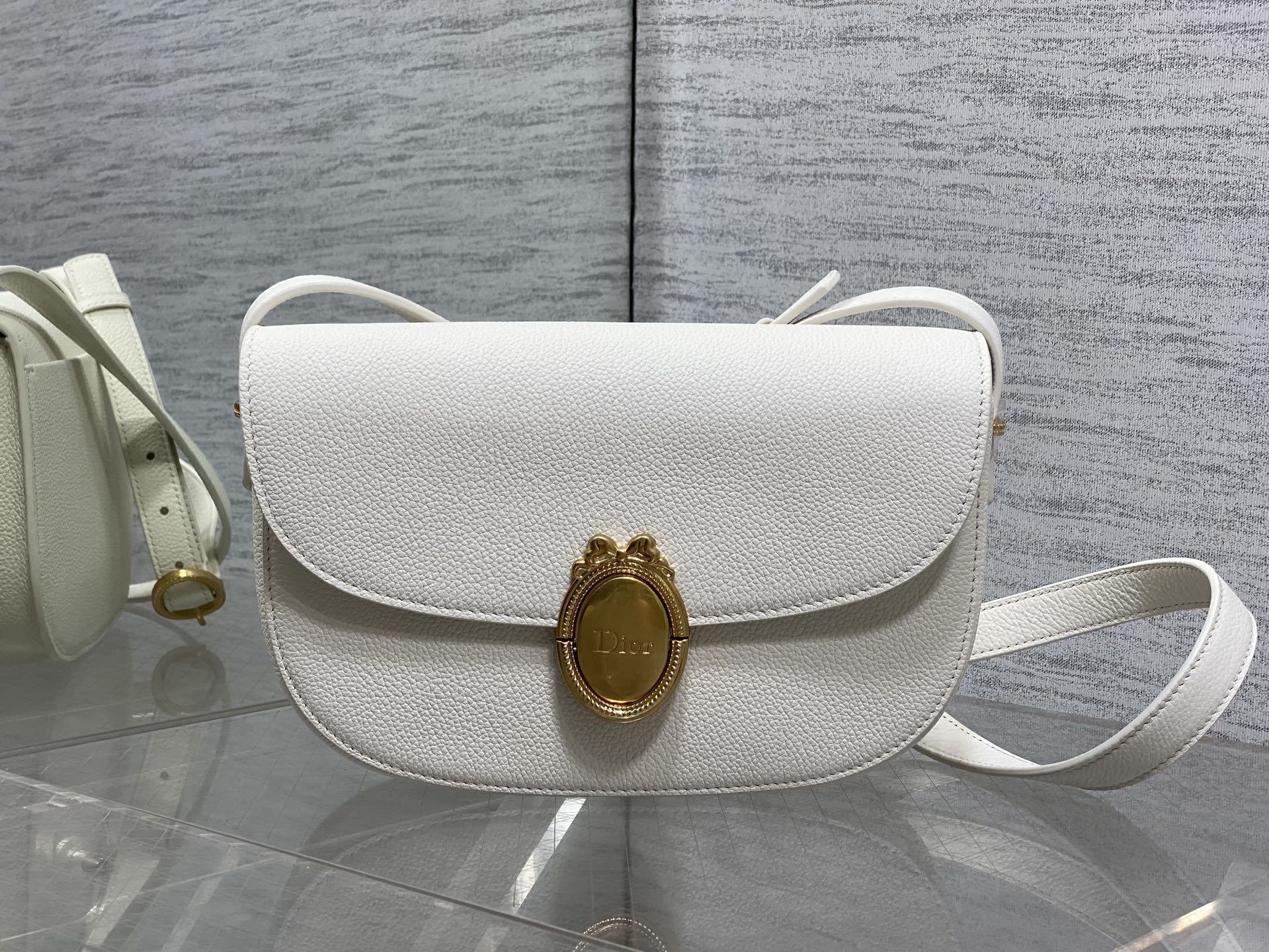 Dior 2026 Médaillon Flap Bag 23cm Grained Calfskin