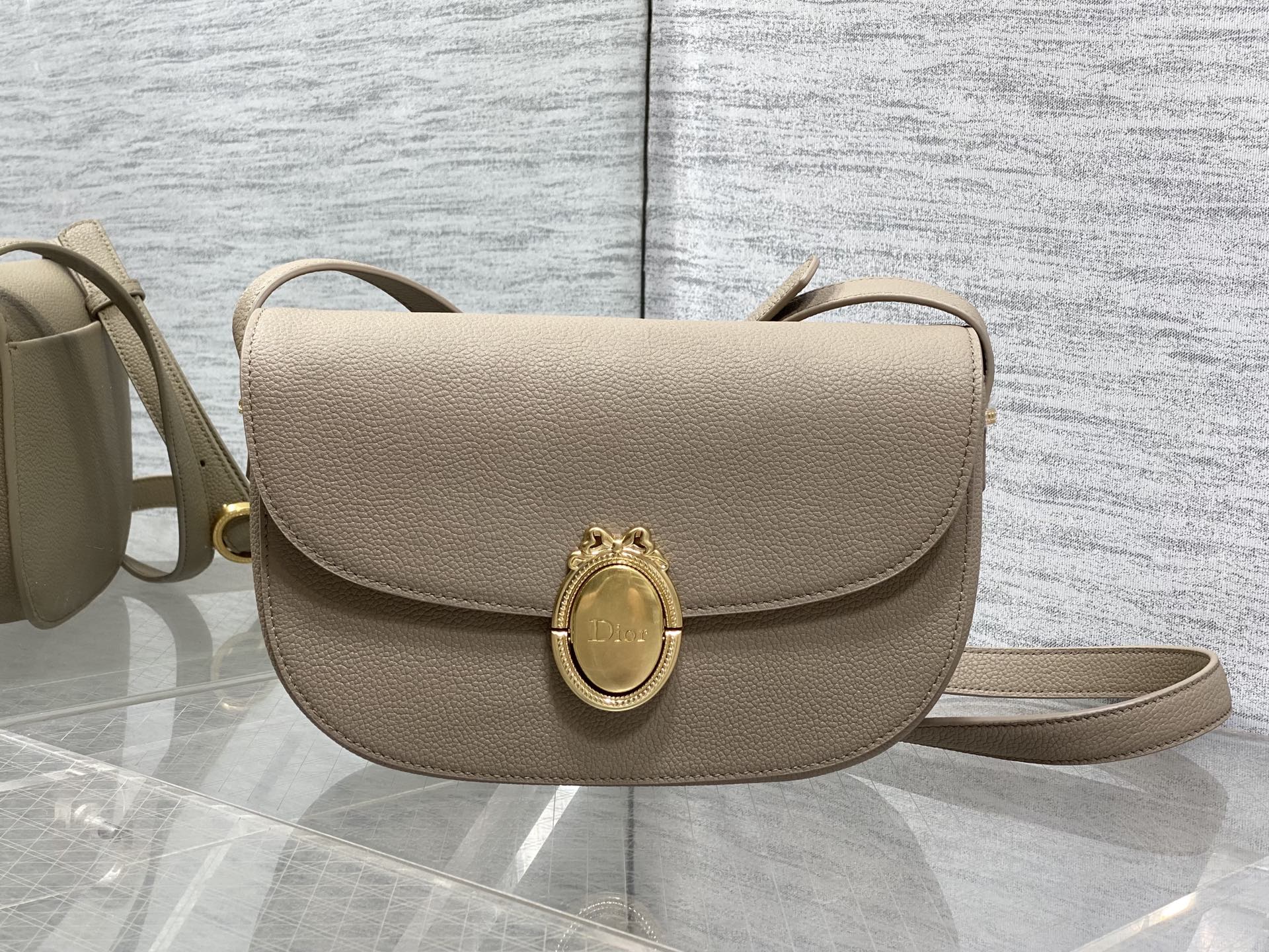 Dior 2026 Médaillon Flap Bag 23cm Grained Calfskin