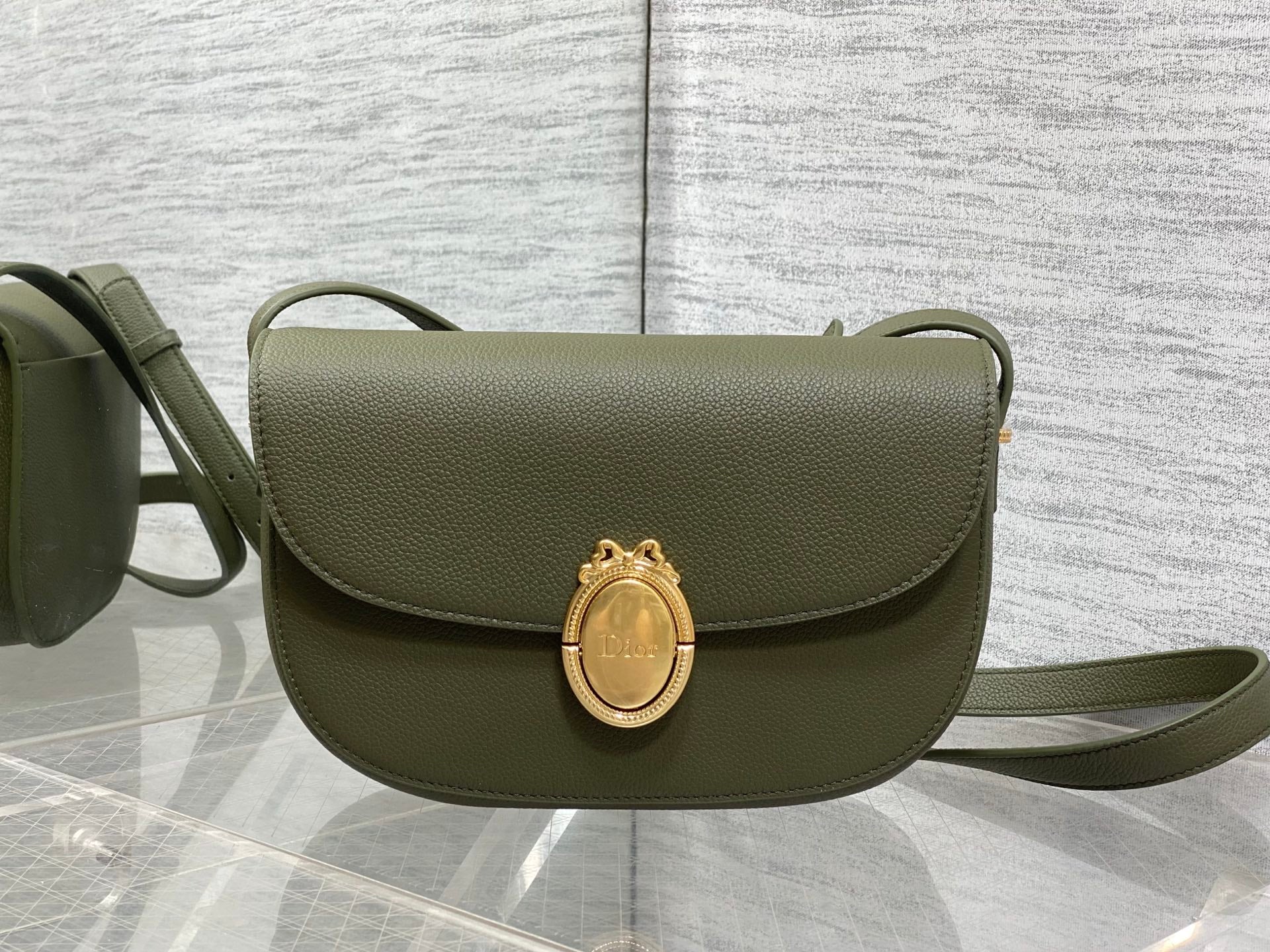 Dior 2026 Médaillon Flap Bag 23cm Grained Calfskin