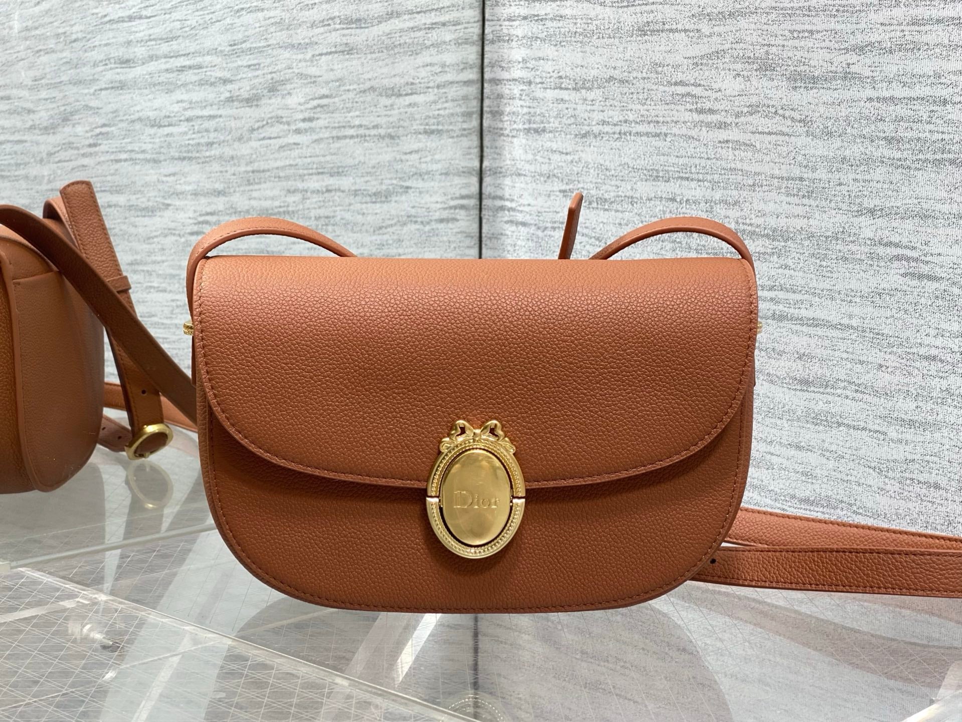 Dior 2026 Médaillon Flap Bag 23cm Grained Calfskin