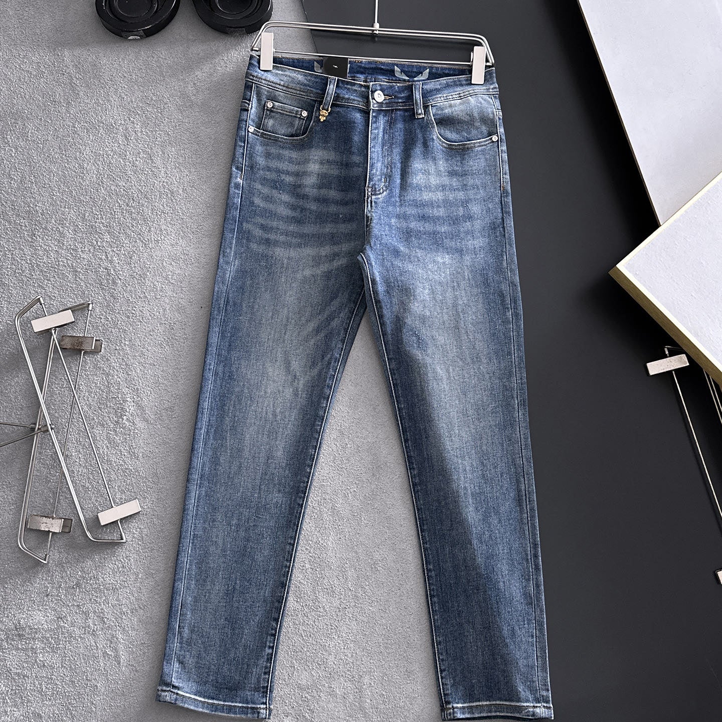 Fendi 2026 Men's Jeans Blue Denim 802138