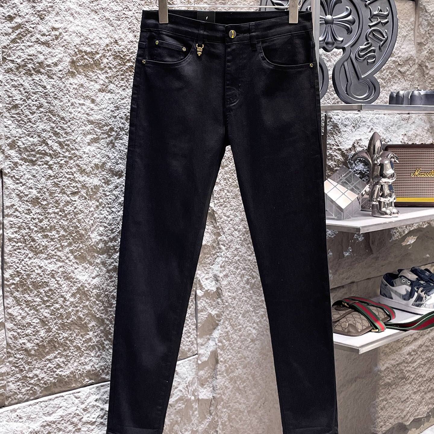 Fendi 2026 Men's Jeans Black Denim 804367