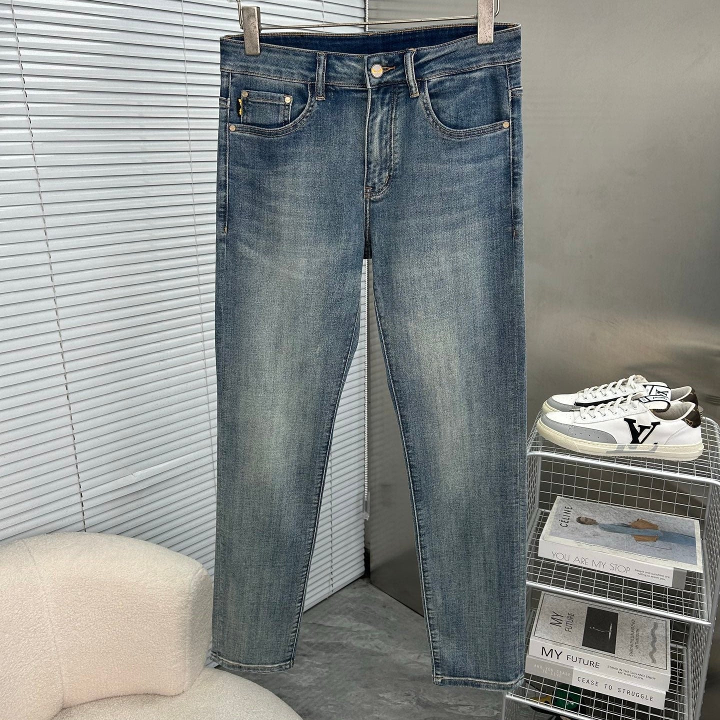 Fendi 2026 Men's Jeans Blue Denim 802289
