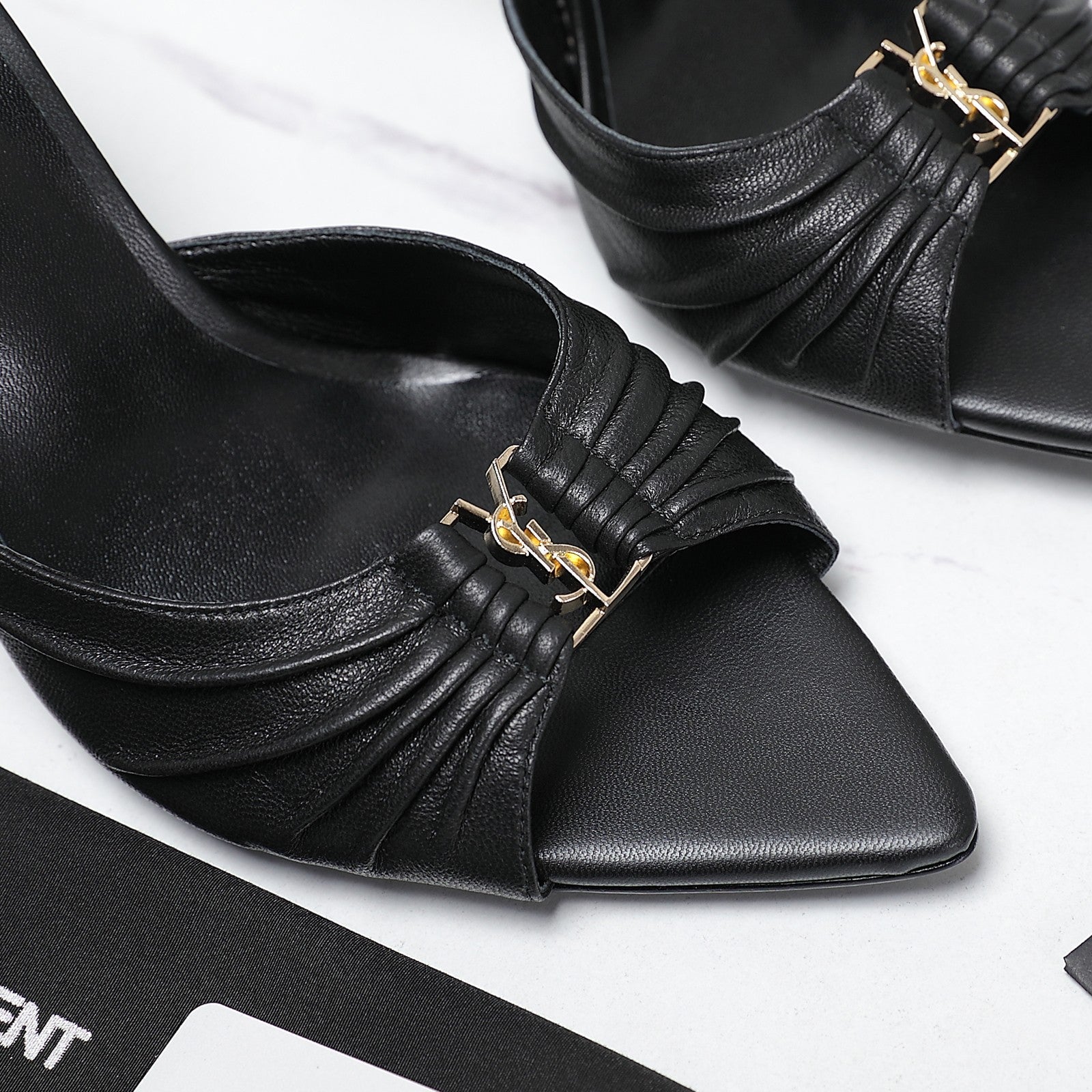 SL BABYLONE MULES 10 SMOOTH CALFSKIN