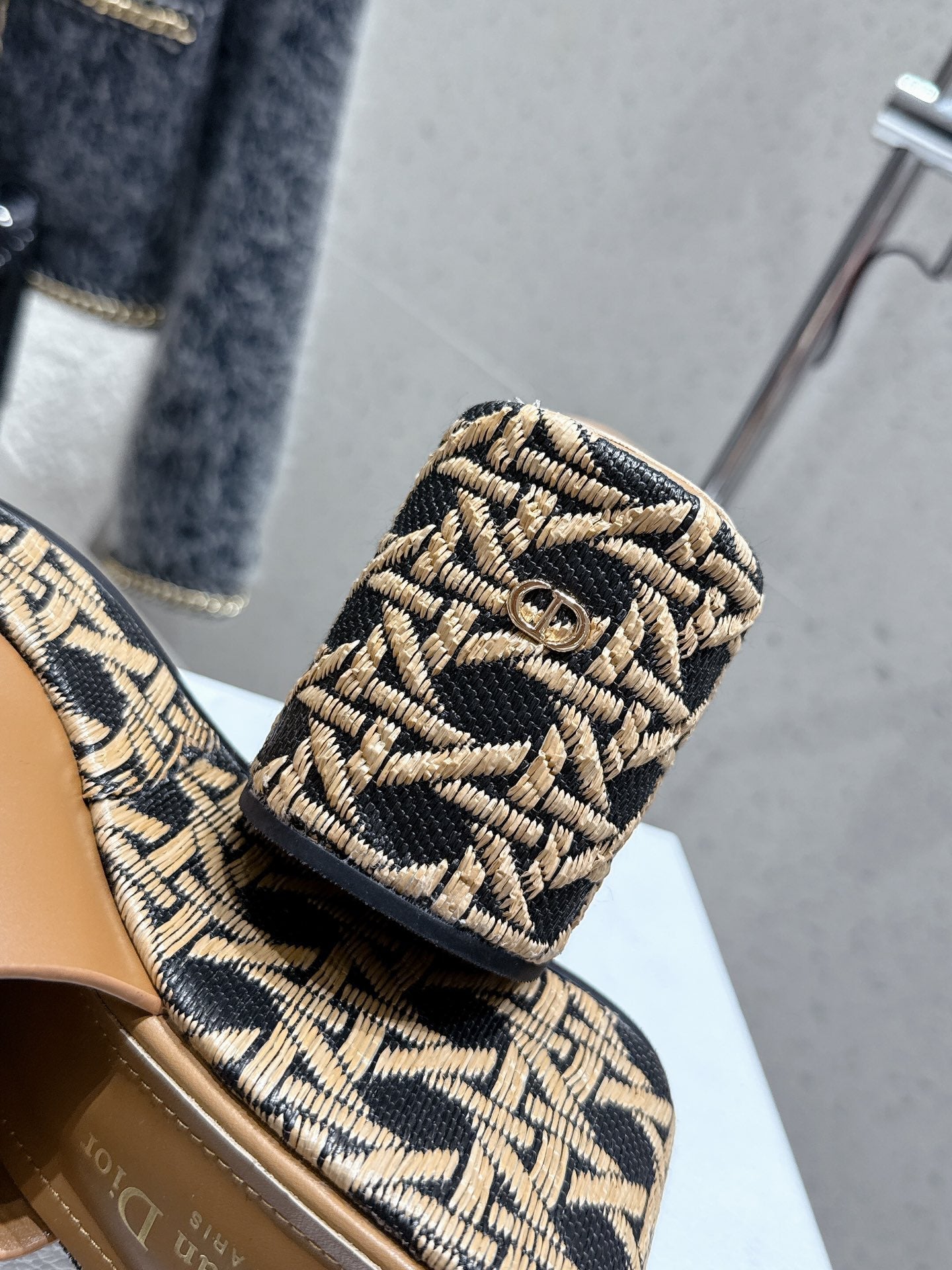 CD 26s Platform Sandal 65 Brown Monogram Leather 636352