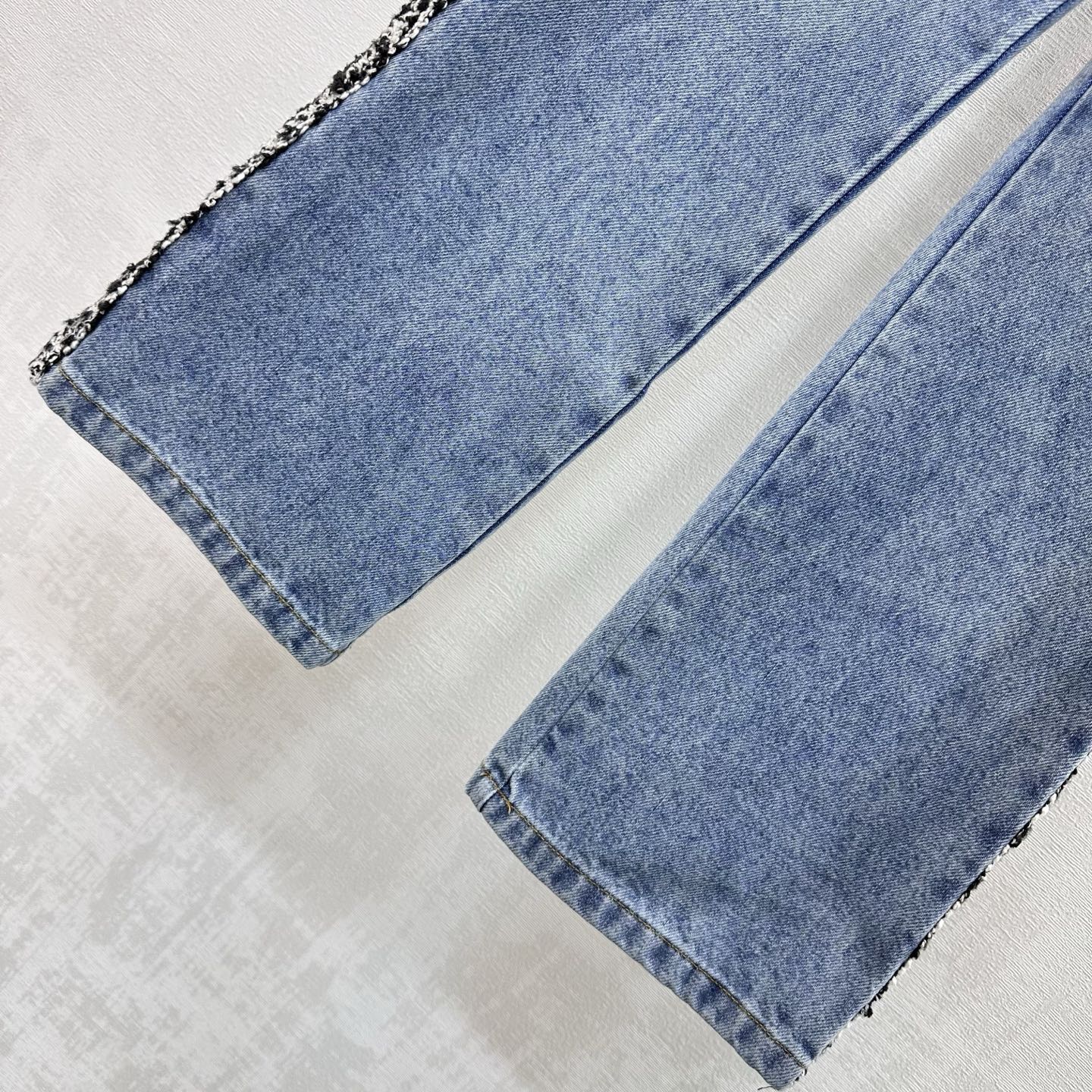 Chanel 2026 Patchwork and Hemmed Jeans Blue Cotton 239255