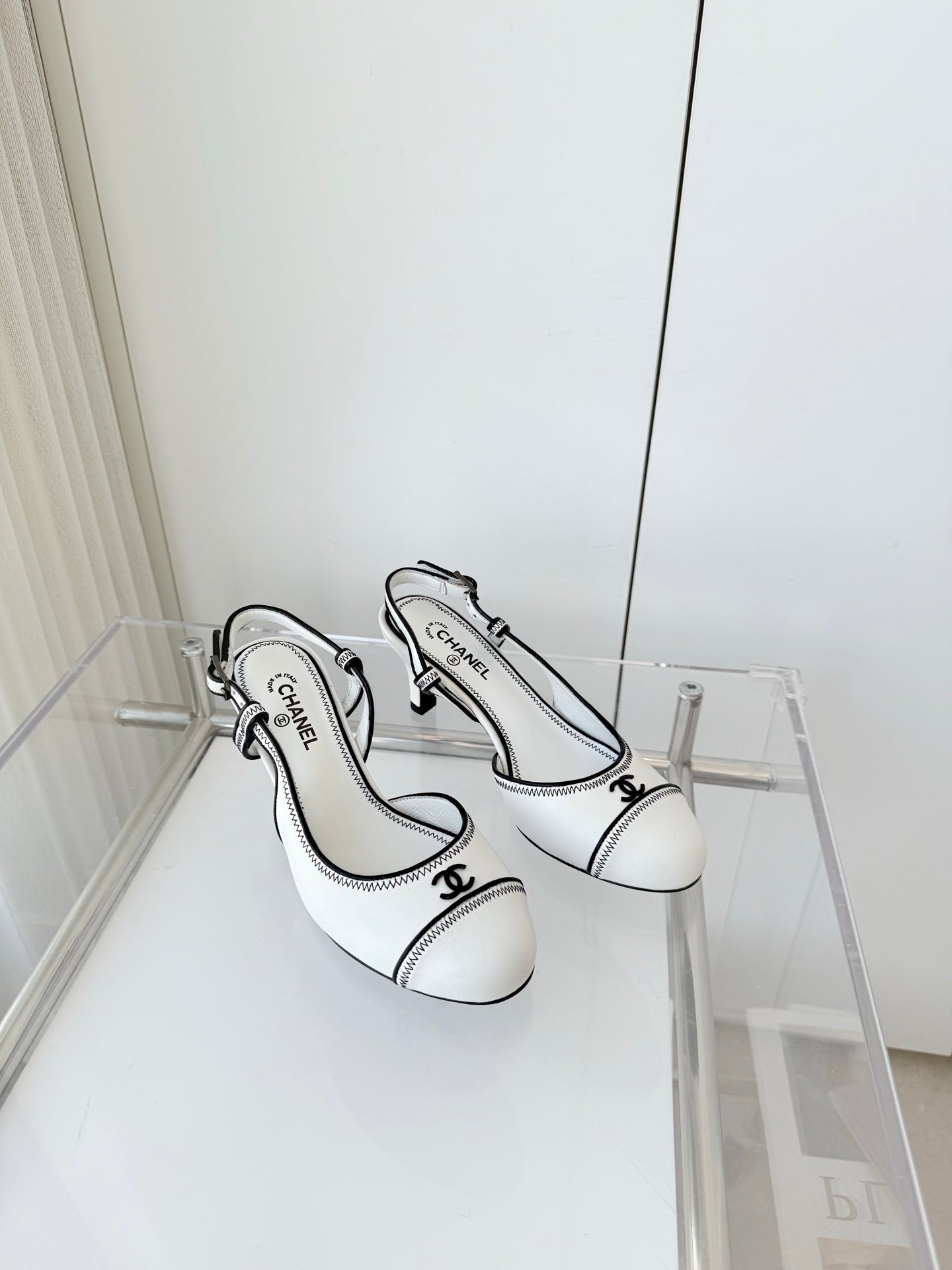 Chanel 2026 Slingback Kitten Heels Sandals Sheepskin 823451