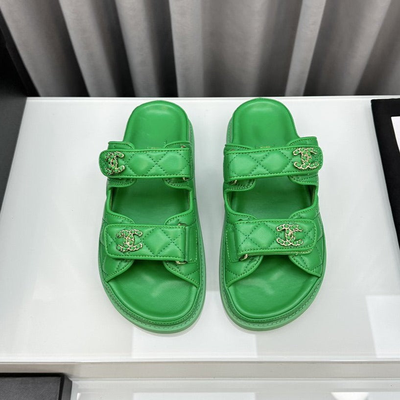 dad sandals lambskin mules
