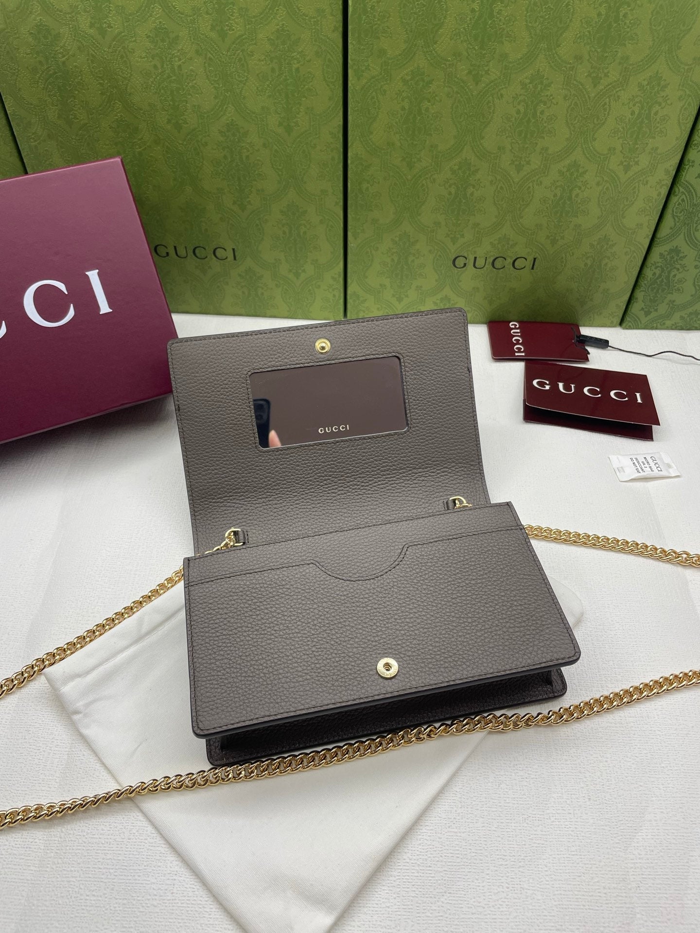 Gucci 2026 Marmont Wallet On Chaine 20cm Canvas Leather