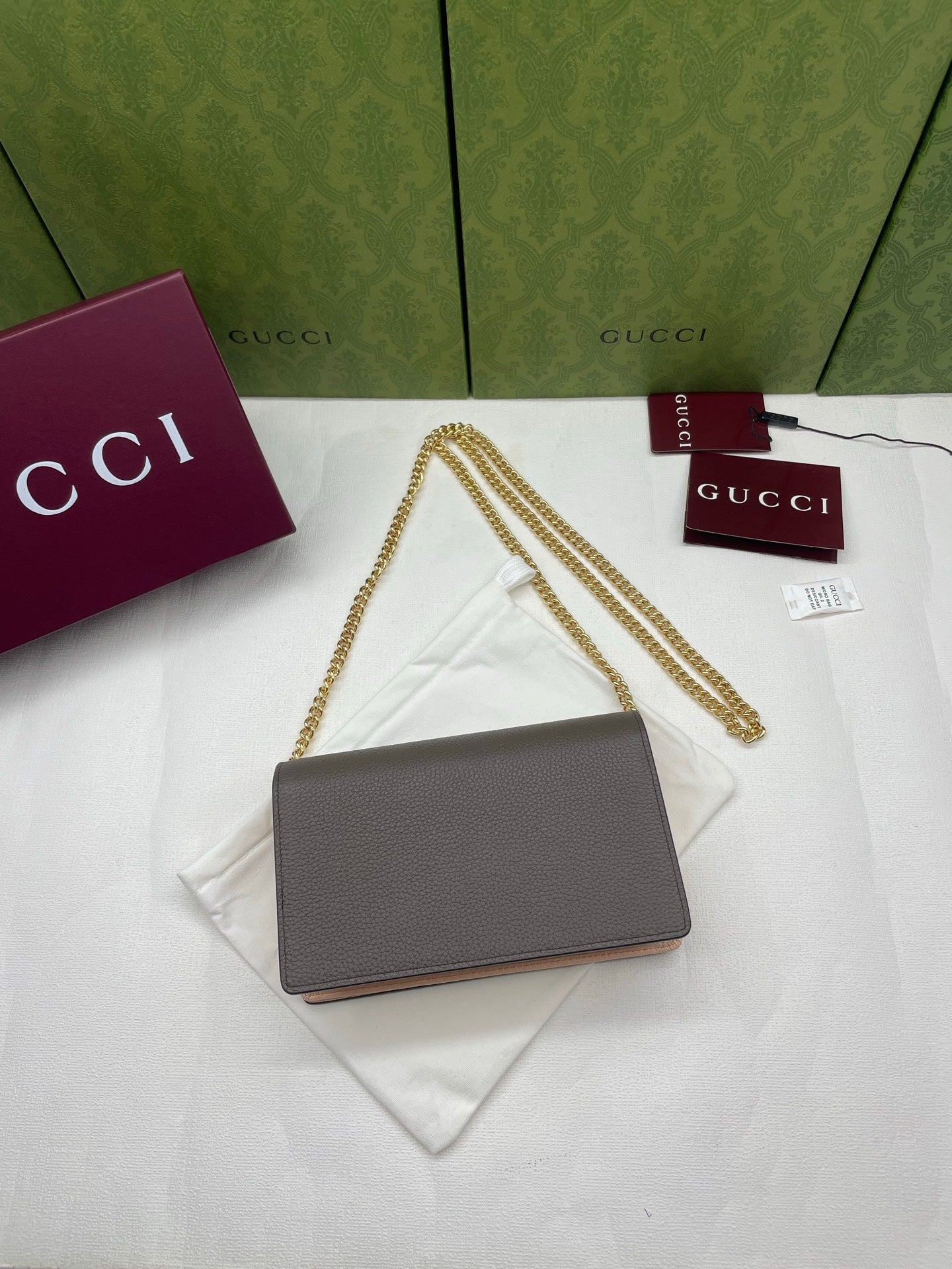 Gucci 2026 Marmont Wallet On Chaine 20cm Canvas Leather