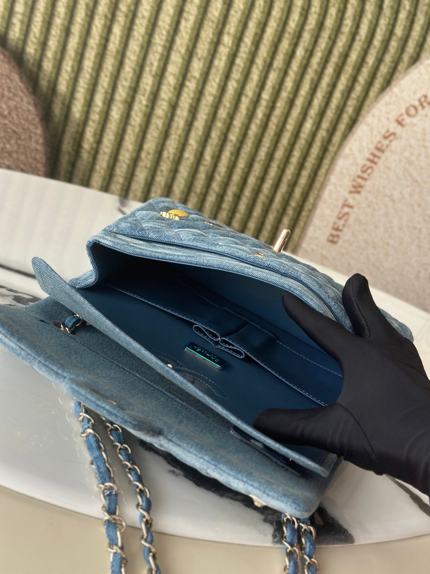 Chanel 2026 Coco Cuba Charms Flap Bag Canvas Denim Leather