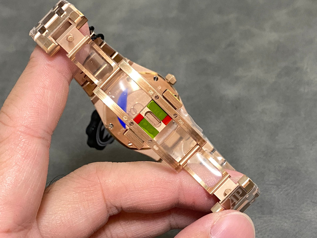 Audemars Piguet Royal Oak Lady 33mm Rose Gold Blue Dial