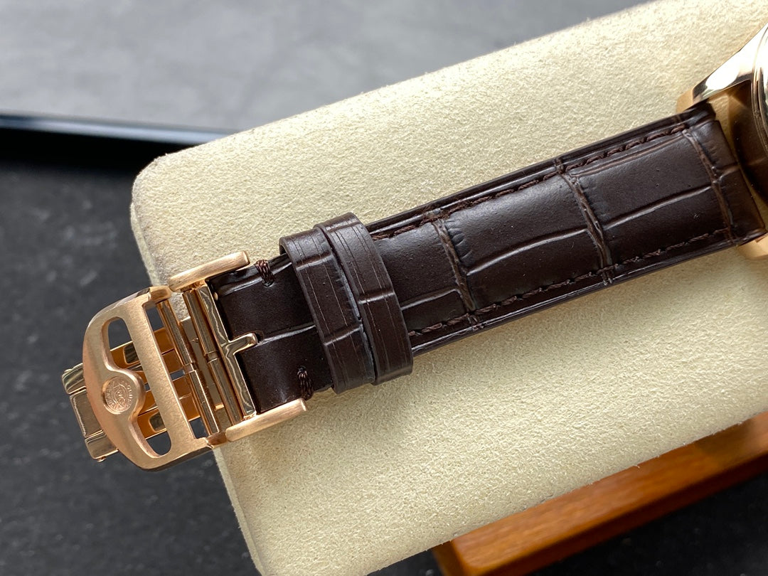 IWC Portuguese 40.4mm White Dial Pink Gold Case Leather