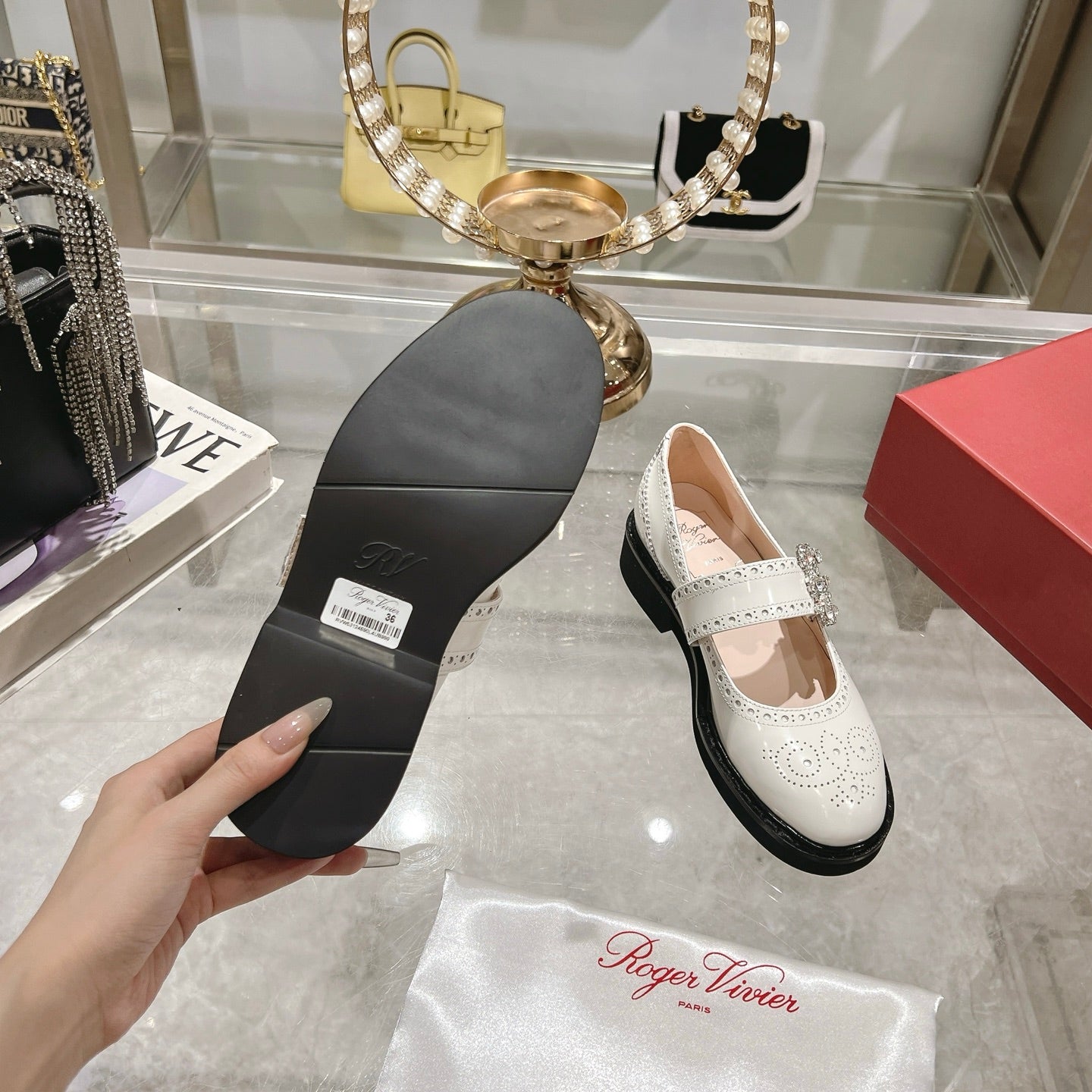 Viv 25 Mary Jane White Calf Patent Leather 235399