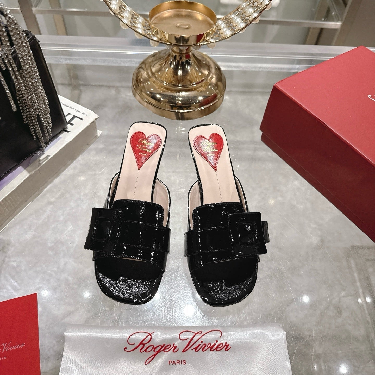 Belle Viv Mules Black Lambskin 334647