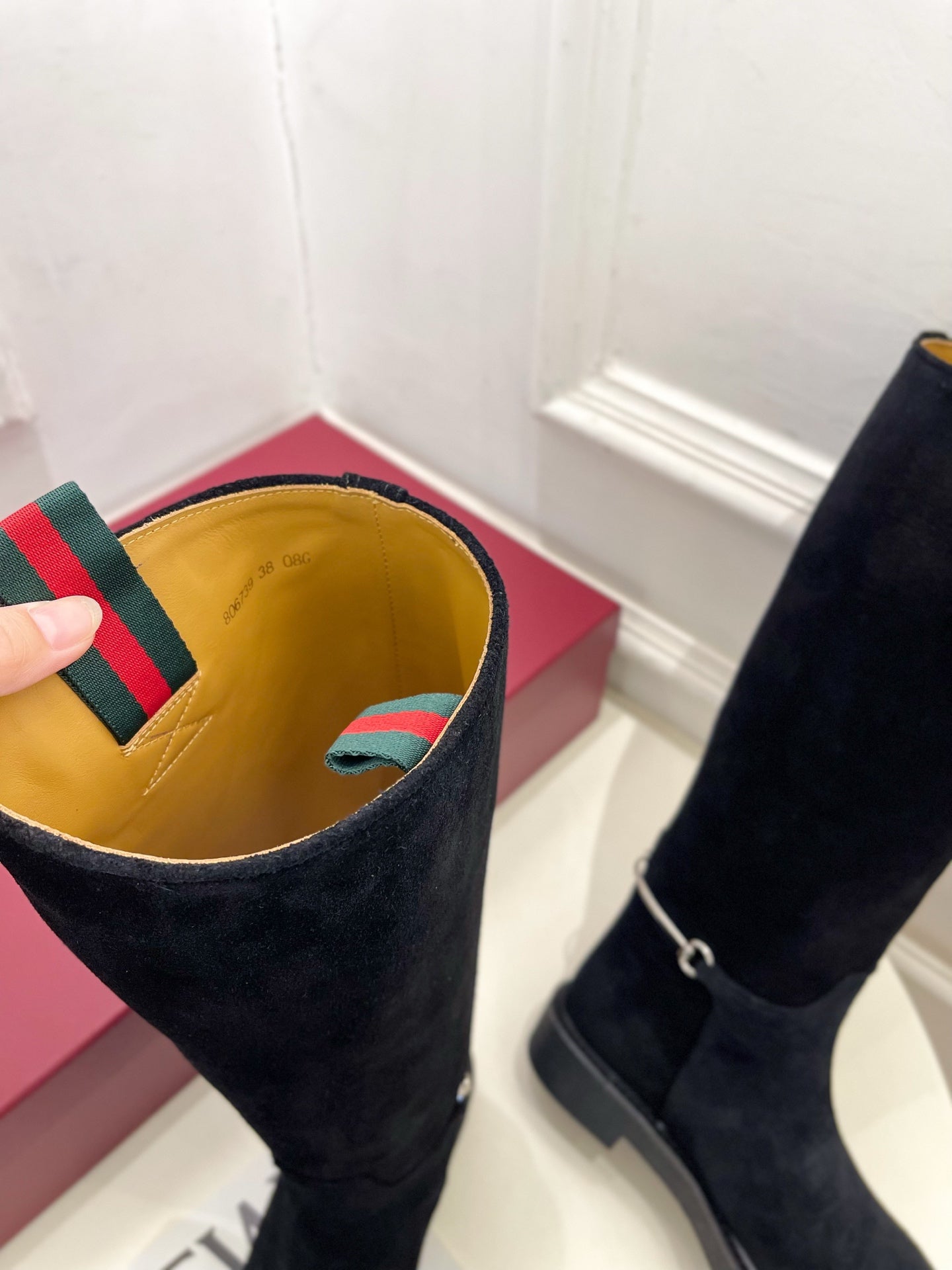 Gucci 25ð¬ð¬ hight boots black suede 435368