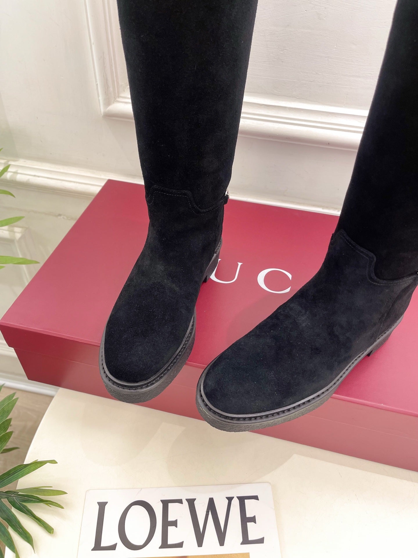 Gucci 25ð¬ð¬ hight boots black suede 435368